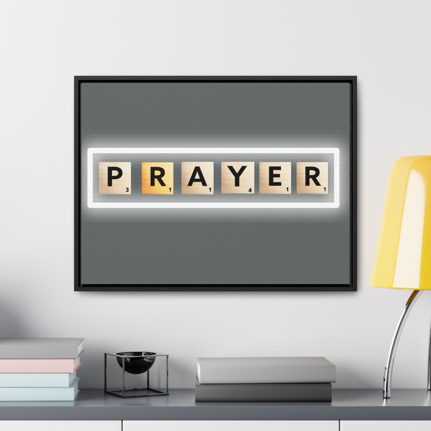 Christian Wall Art: Prayer (Floating Frame)