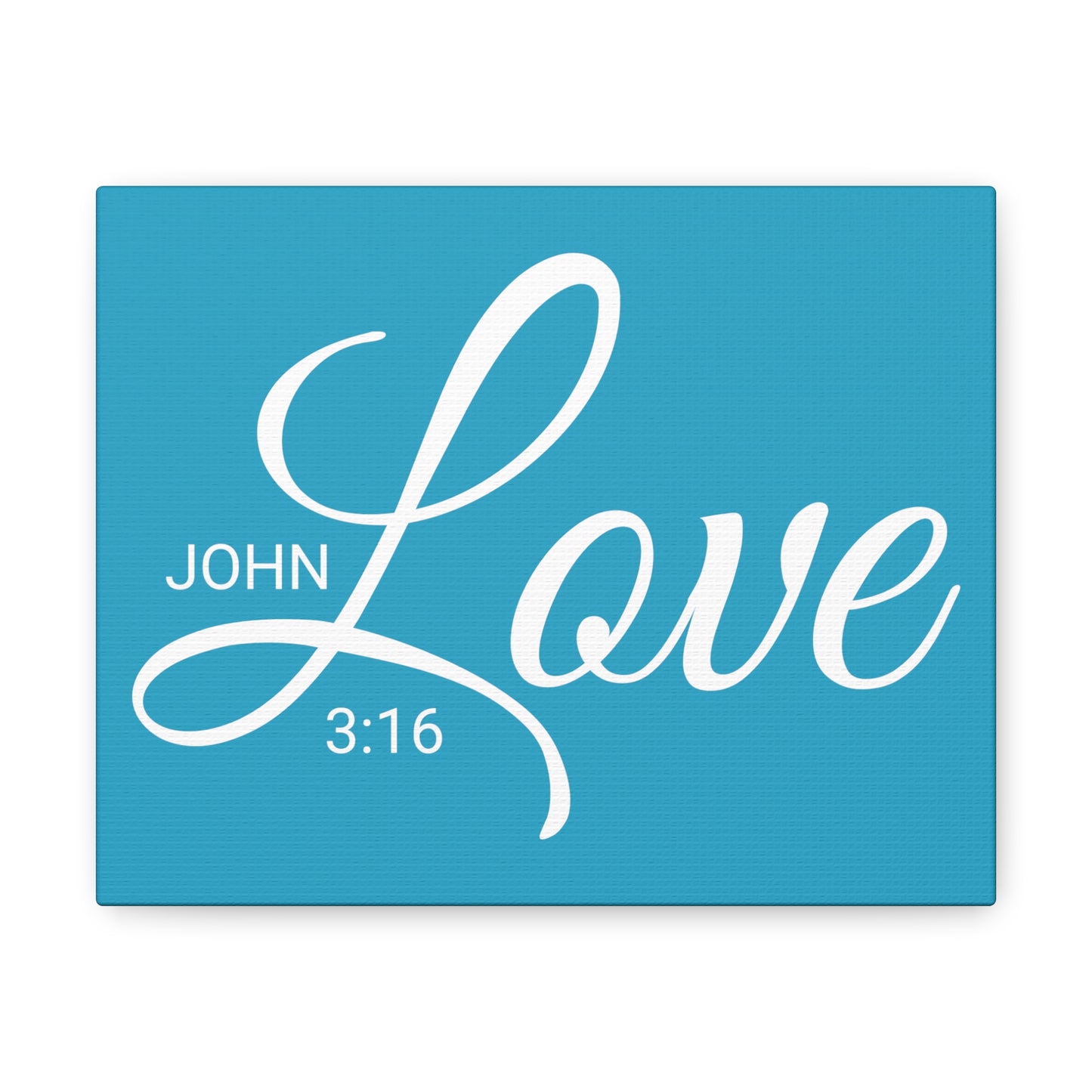 Christian Wall Art "Love" Verse John 3:16 Ready to Hang Unframed