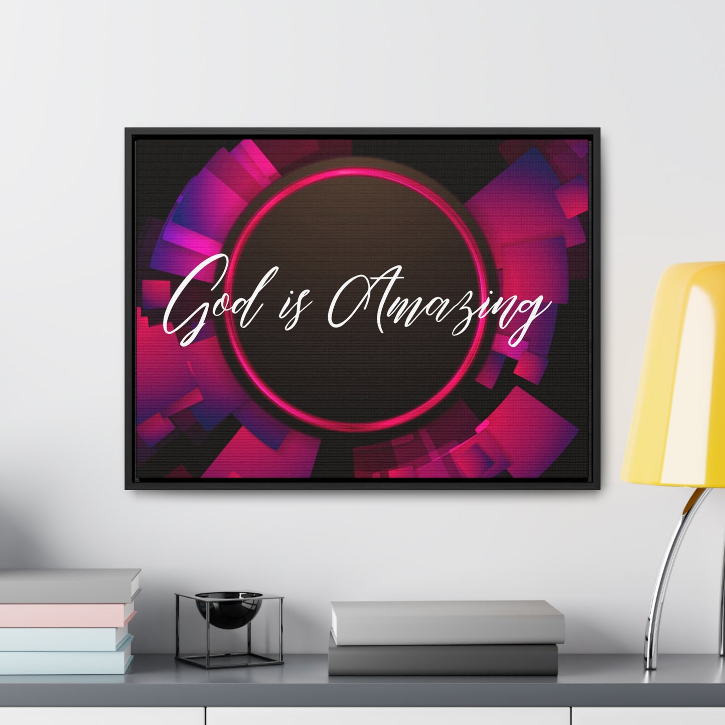 Christian Wall Art: God is Amazing (Floating Frame)