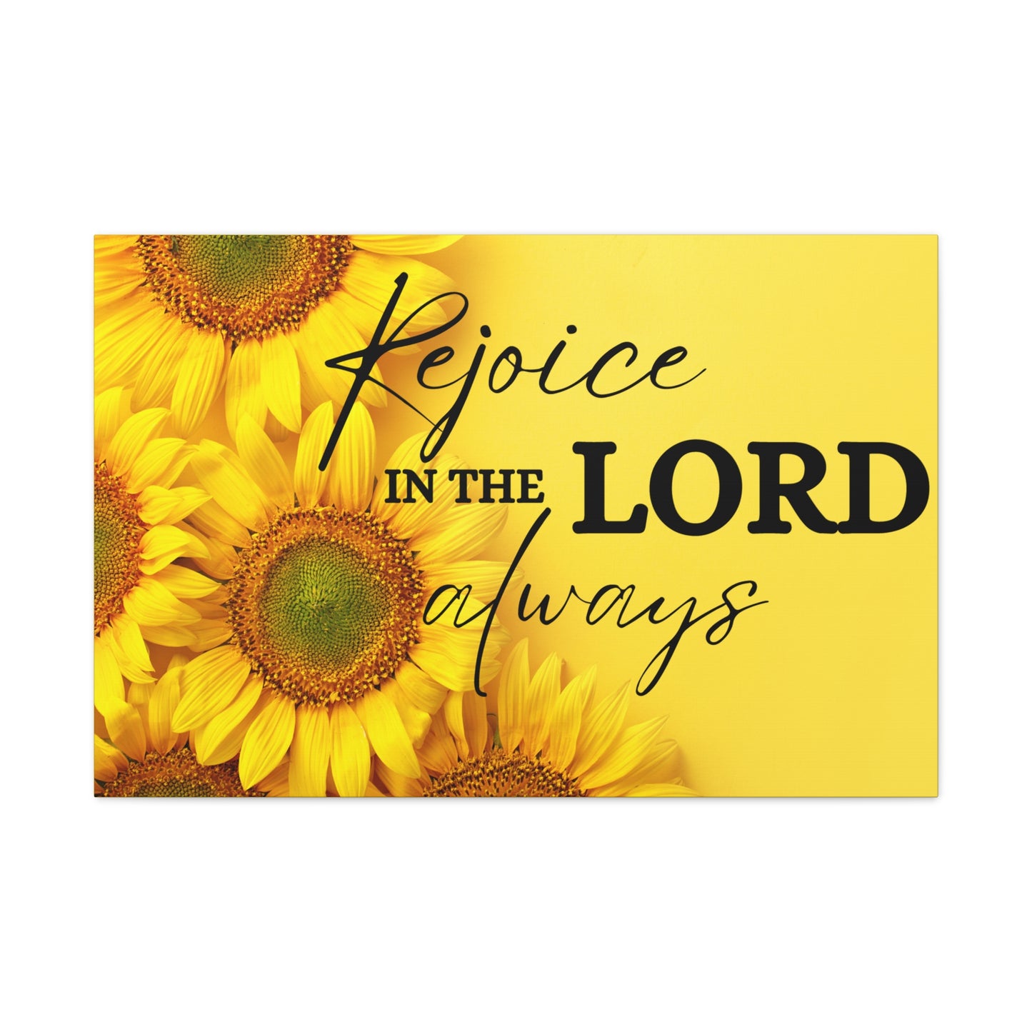 Christian Wall Art: Rejoice in the Lord (Wood Frame Ready to Hang)