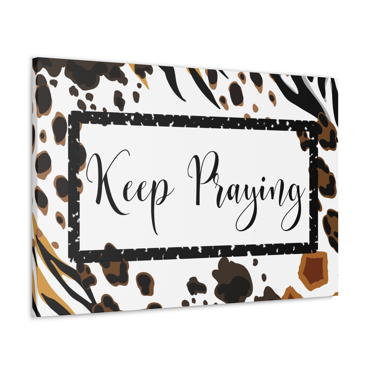 Christian Wall Art: Keep Praying (Wood Frame Ready to Hang)