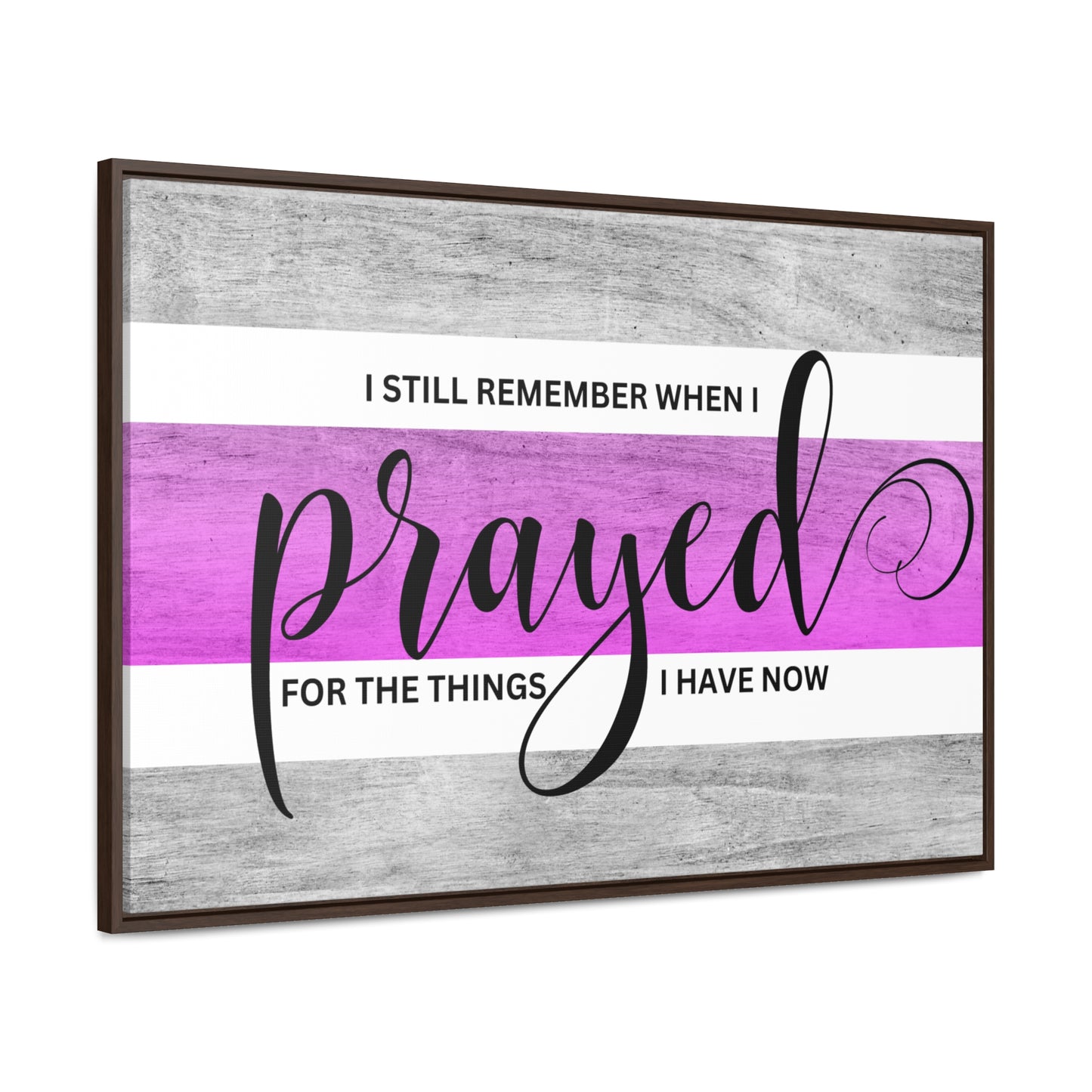 Christian Wall Art: Prayed For (Floating Frame)