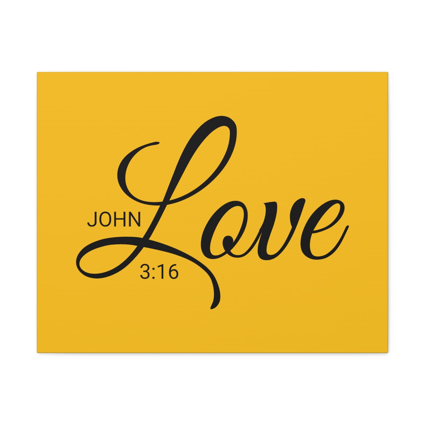 Christian Wall Art "Love" Verse John 3:16 Ready to Hang Unframed