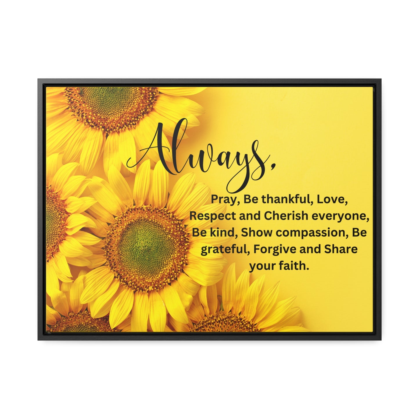 Christian Wall Art: Always...Share Your Faith (Floating Frame)