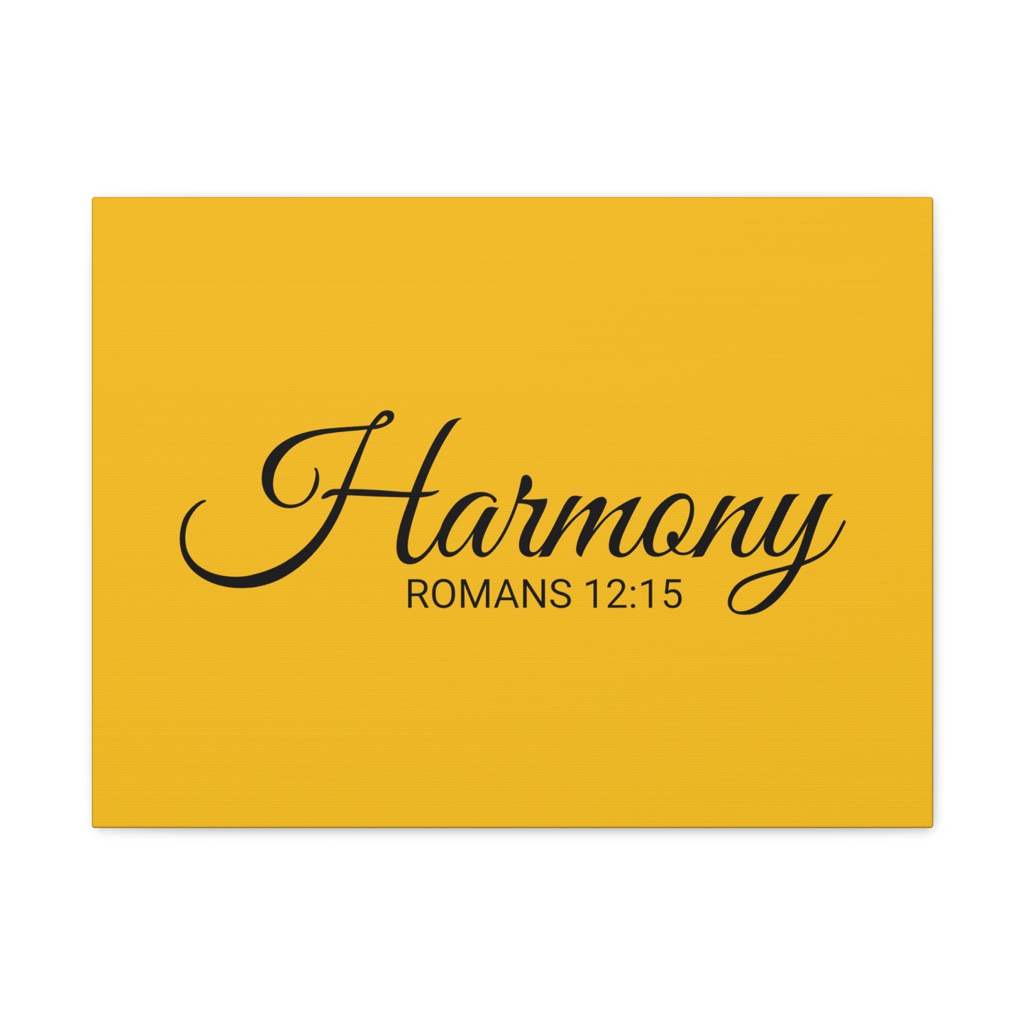 Christian Wall Art "Harmony" Verse Romans 12:15 Ready to Hang Unframed