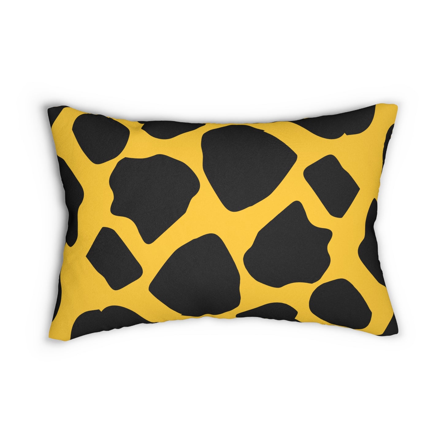 Cow Print Gold Accent Pillow