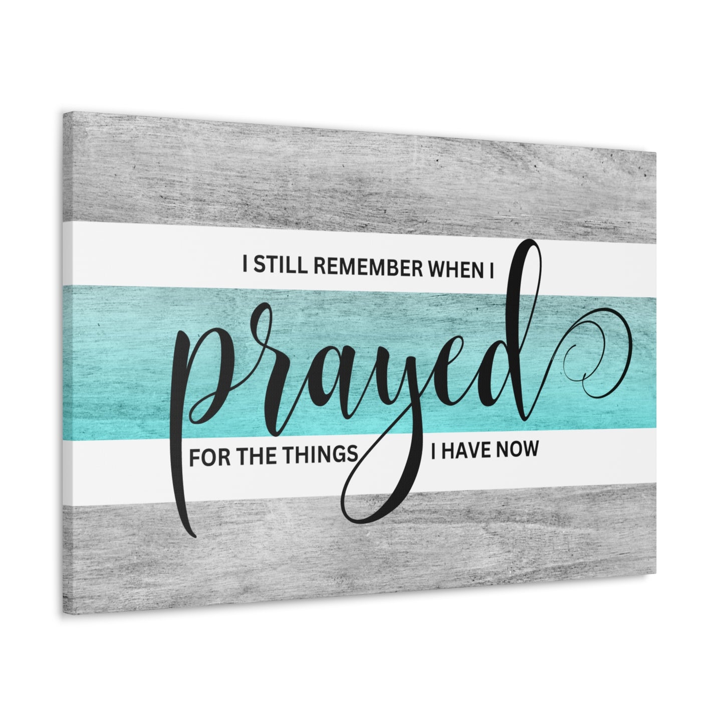 Christian Wall Art: Prayed For (Wood Frame Ready to Hang)