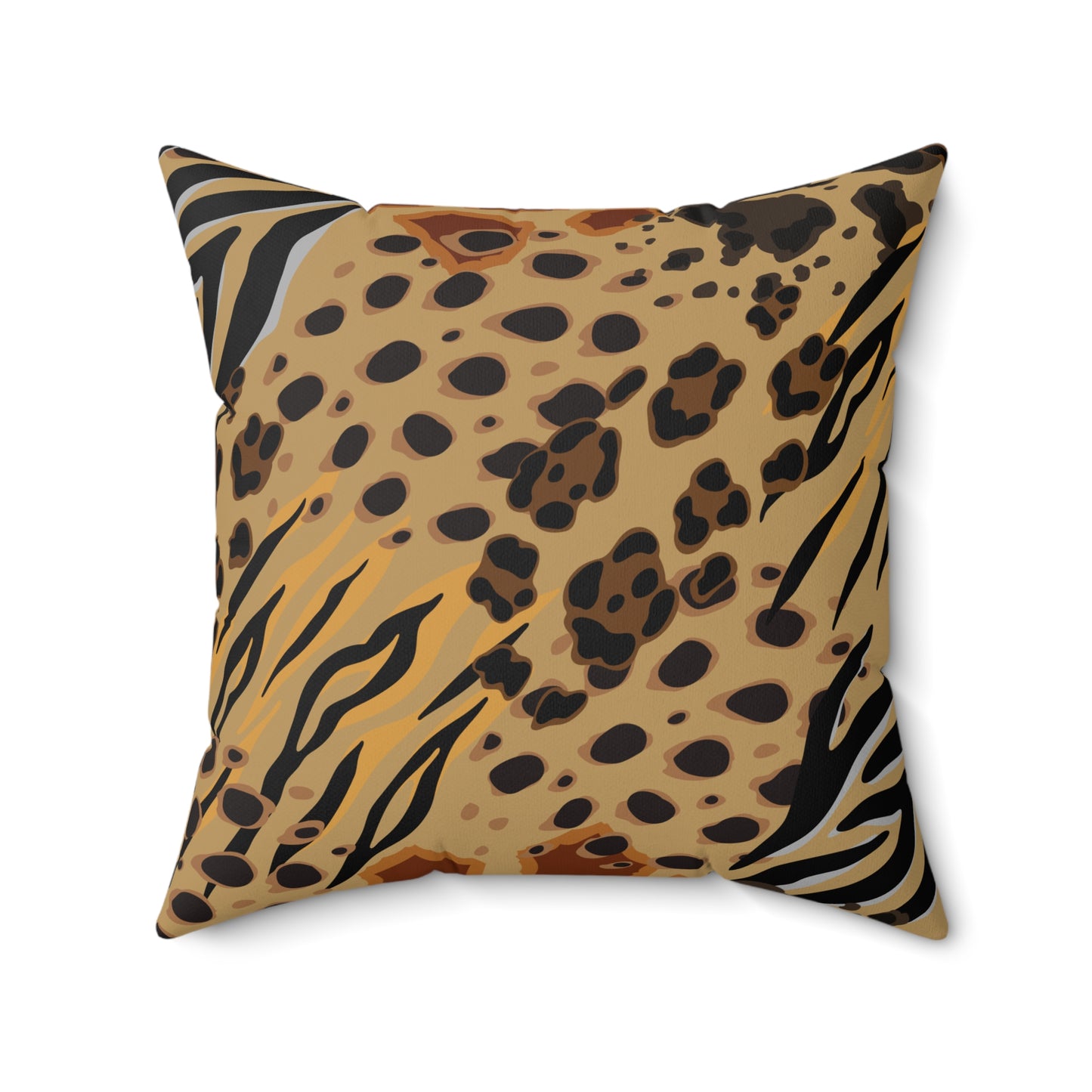 Animal Print Lt. Brown Throw Pillow