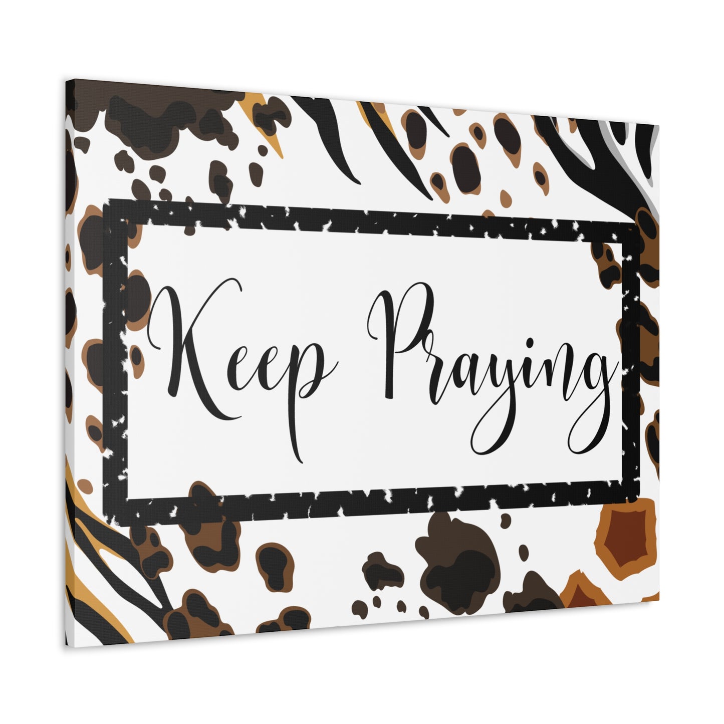 Christian Wall Art: Keep Praying (Wood Frame Ready to Hang)