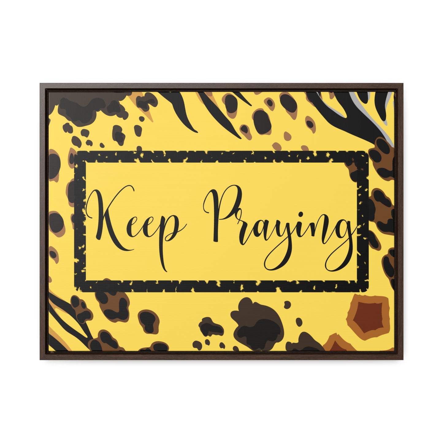 Christian Wall Art: Keep Praying (Floating Frame)