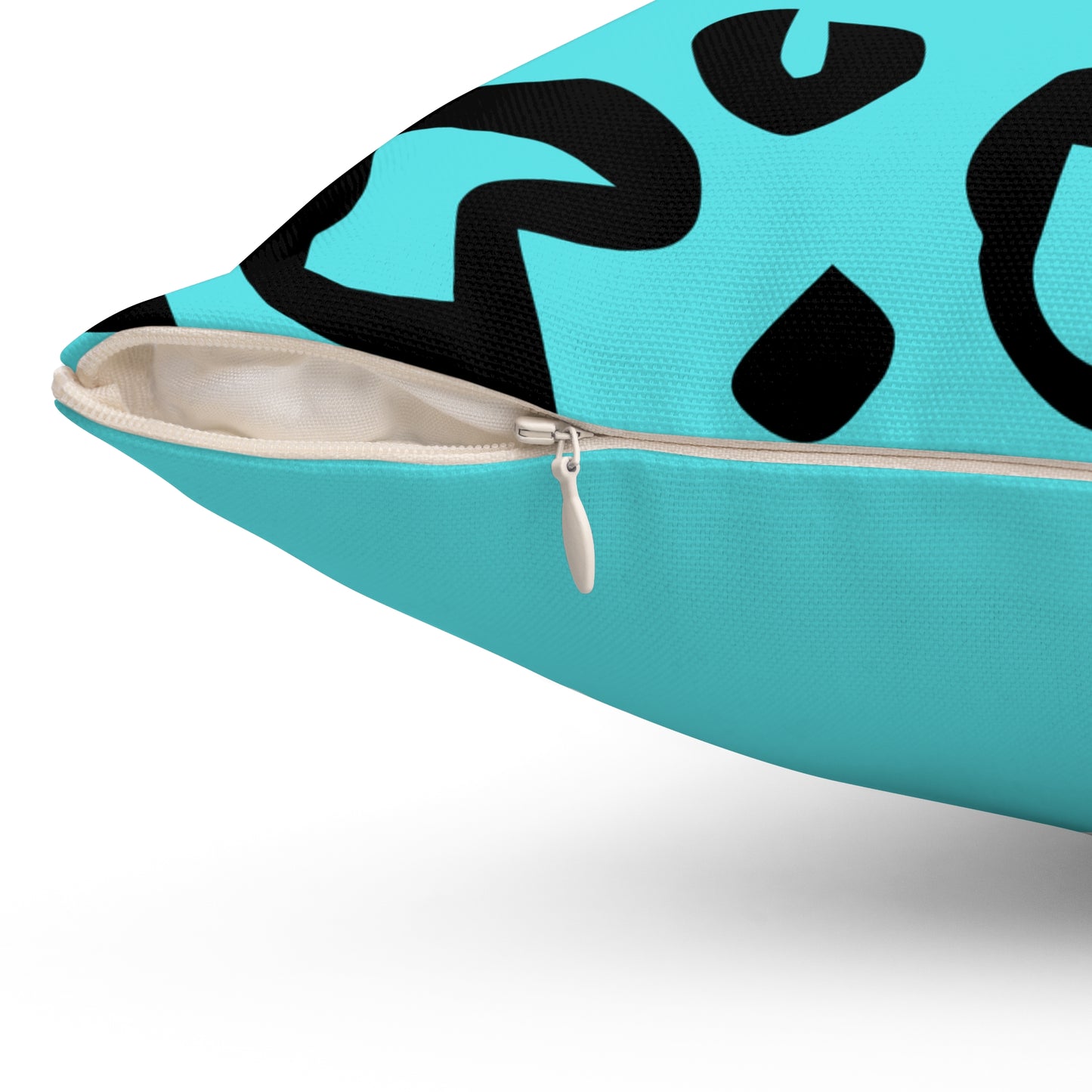 Leopard Print (Dual) Turquoise Throw Pillow