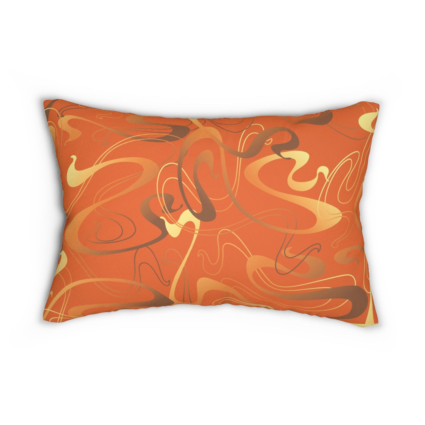 Burnt Orange Pattern Accent Pillow