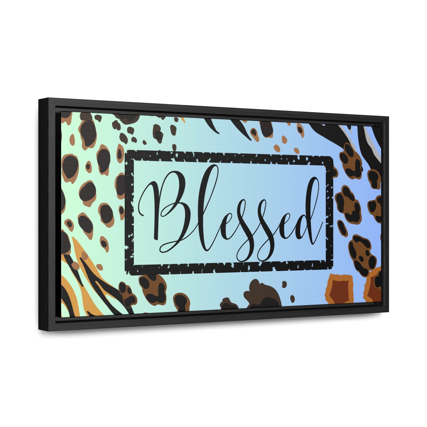 Christian Wall Art: Blessed (Floating Frame)