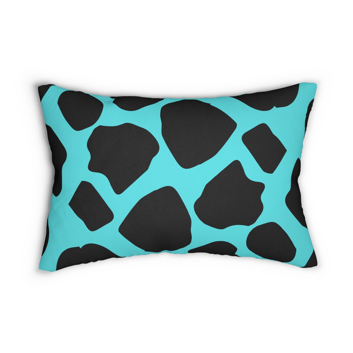 Cow Print (Dual) Turquoise Accent Pillow