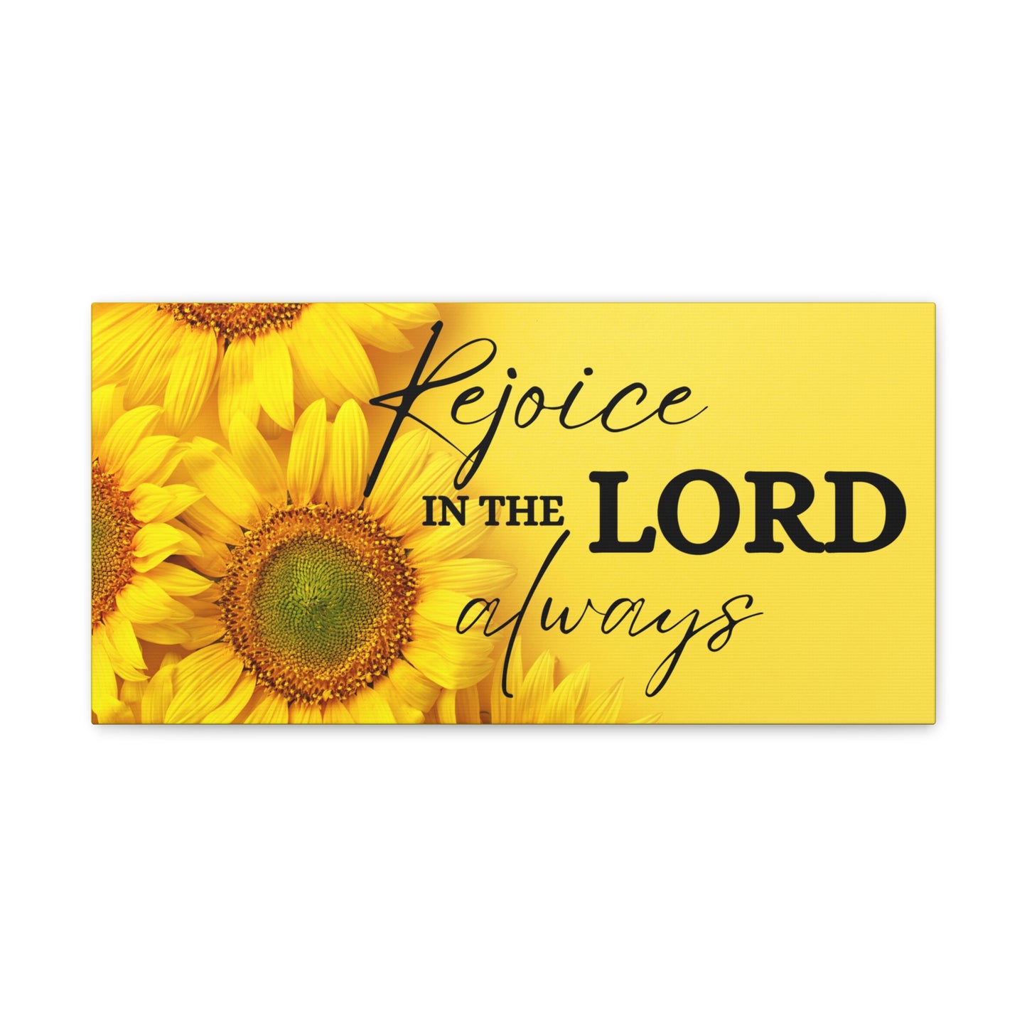 Christian Wall Art: Rejoice in the Lord (Wood Frame Ready to Hang)