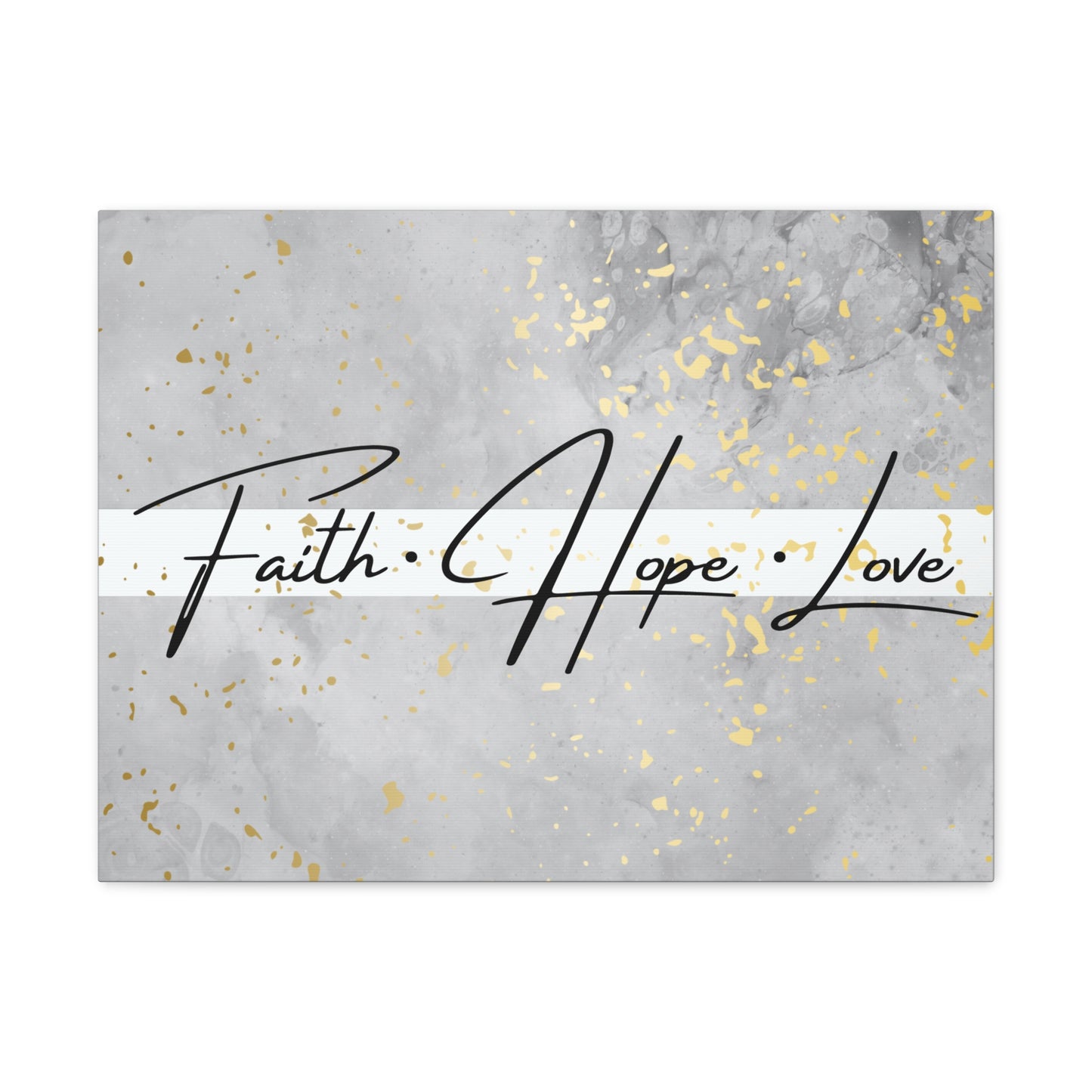 Christian Wall Art: Faith Love Hope (Wood Frame Ready to Hang)