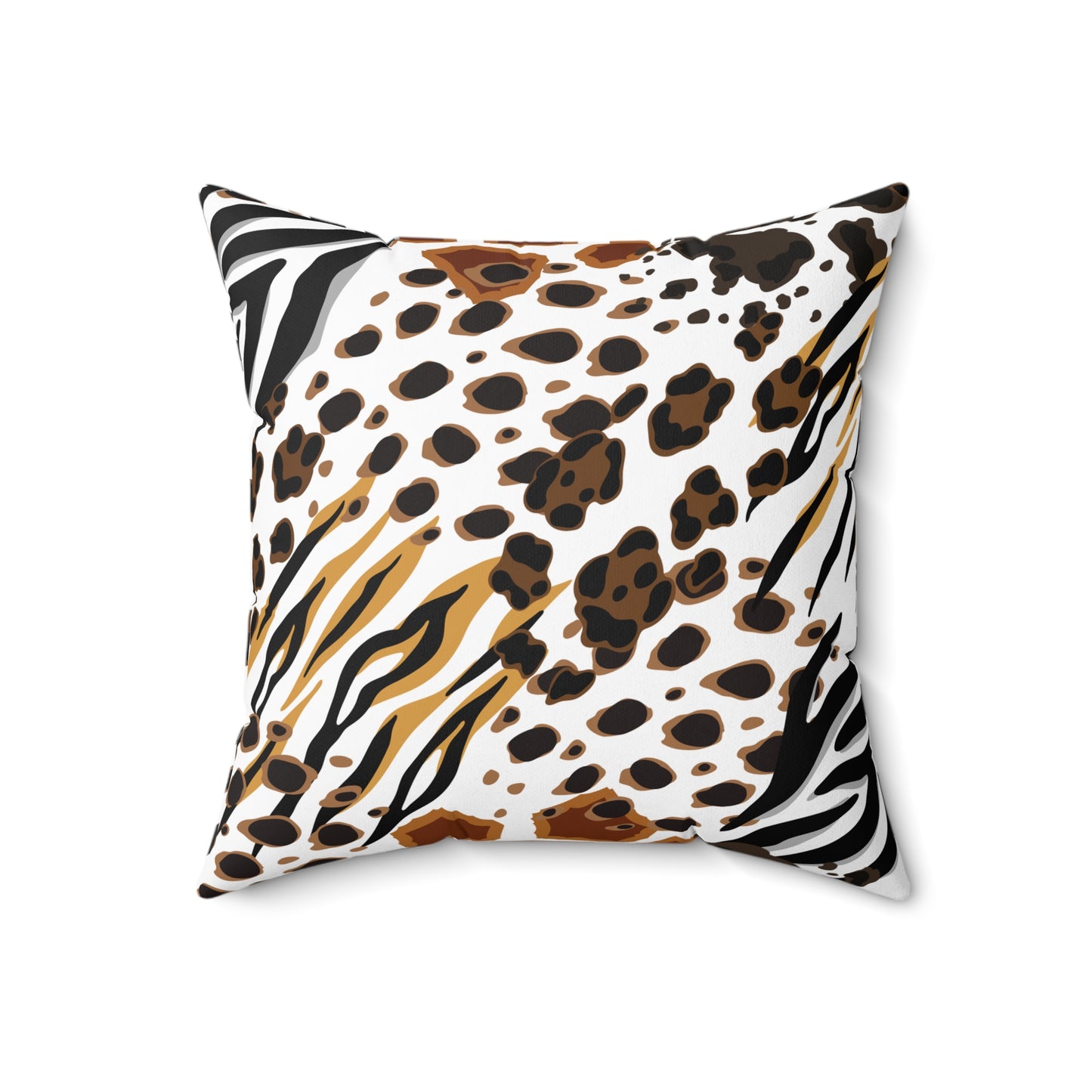 Animal Print (Dual) White Throw Pillow