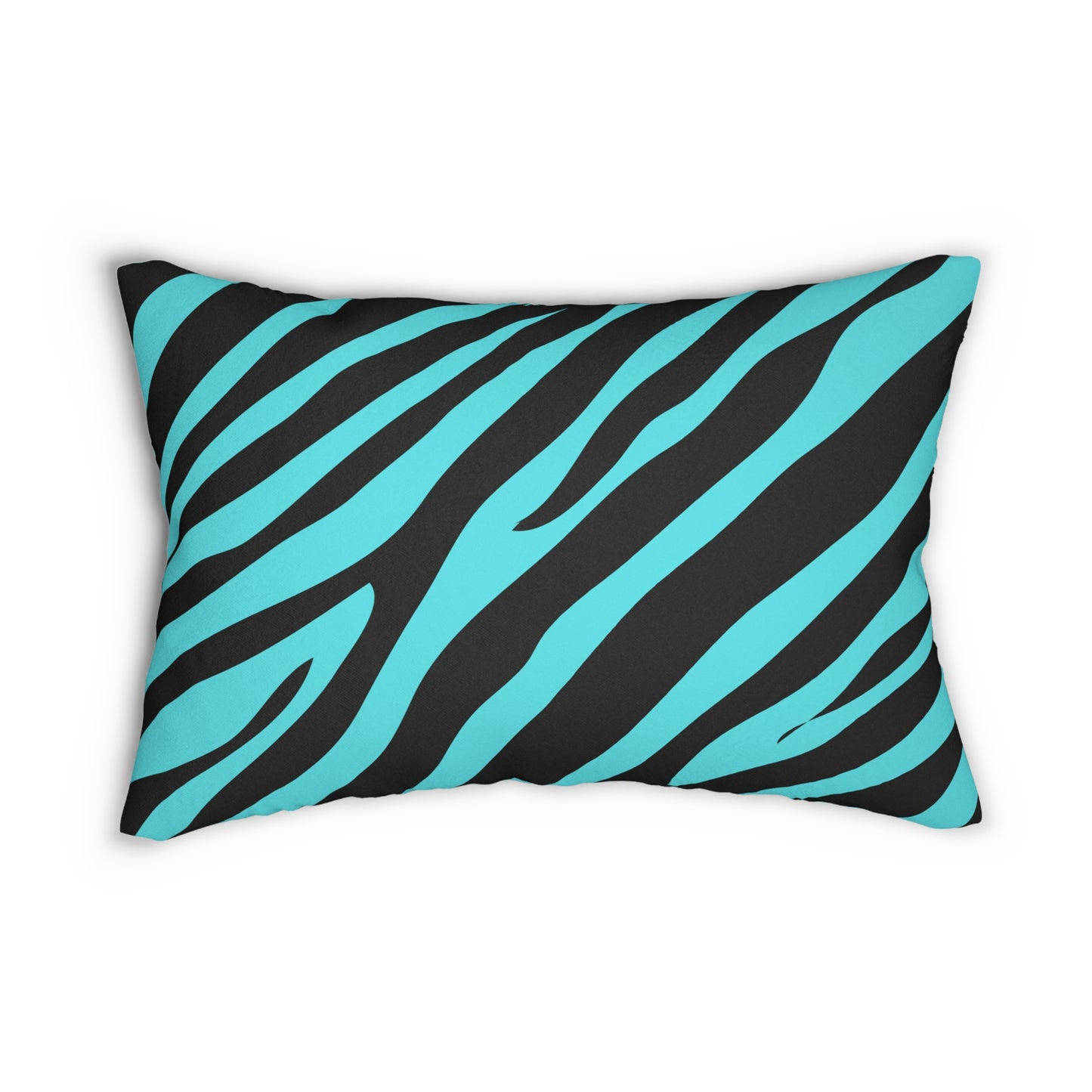 Leopard Print Turquoise Accent Pillow