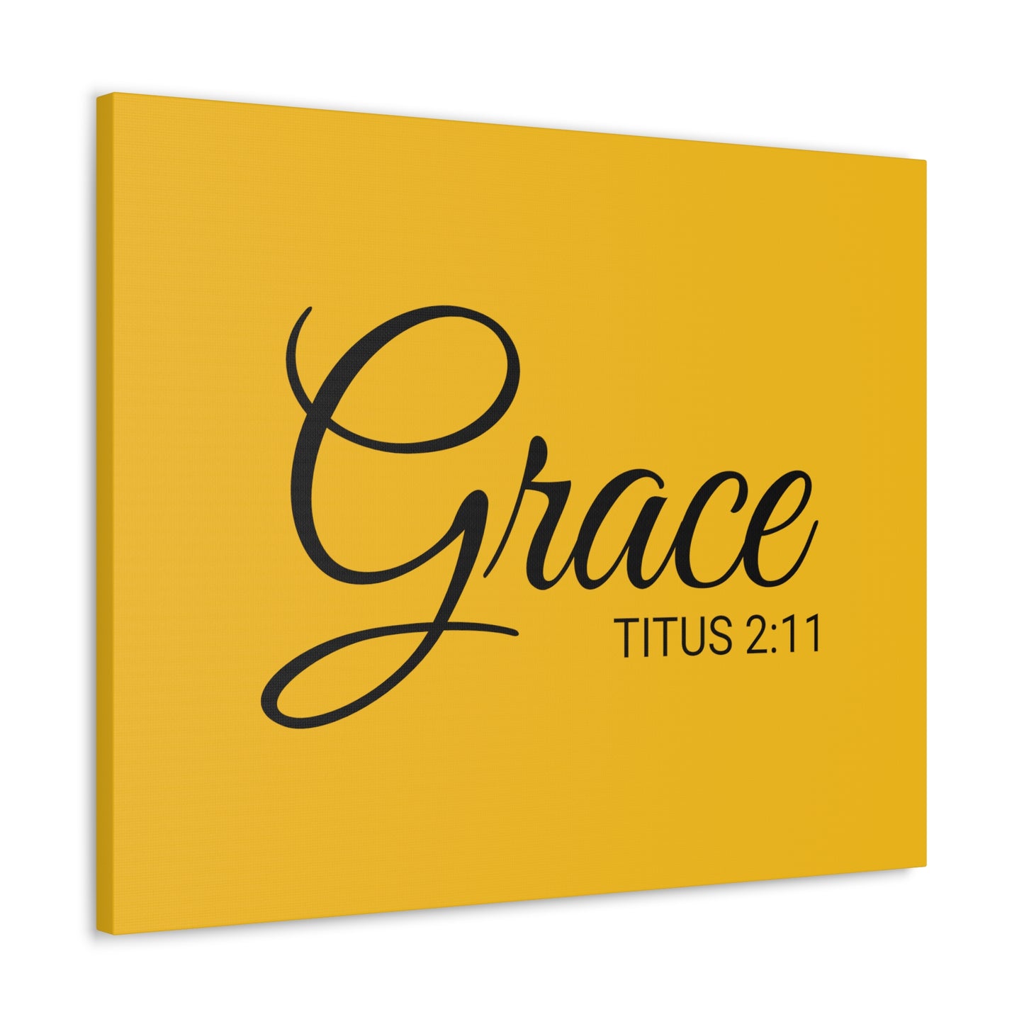 Arte de pared cristiano "Grace" Versículo Tito 2:11 listo para colgar sin marco