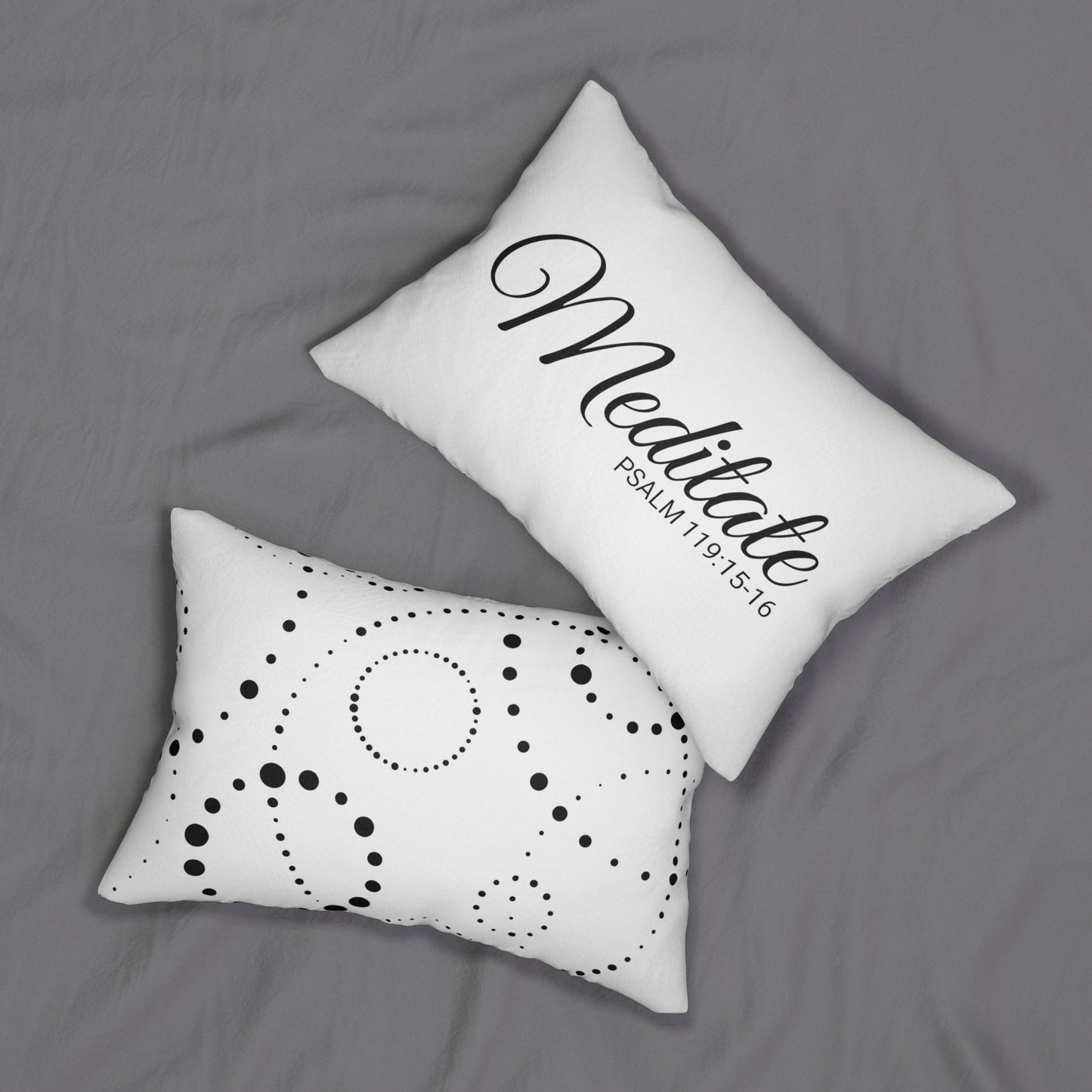 Scripture Meditate Psalm 119:15-16 Bible Verse Pillow