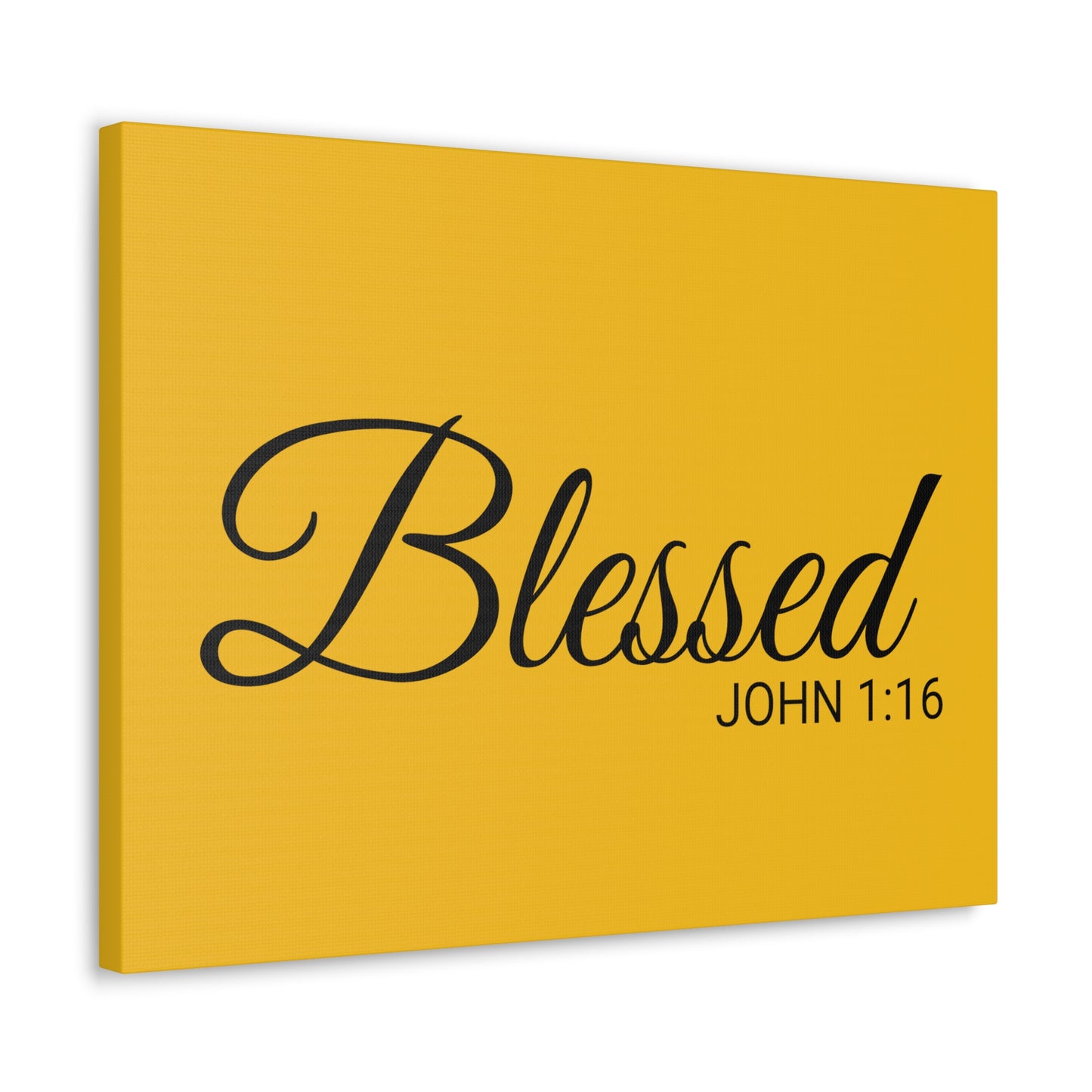 Christian Wall Art "Blessed" Verse John 1:16 - Ready to Hang Unframed