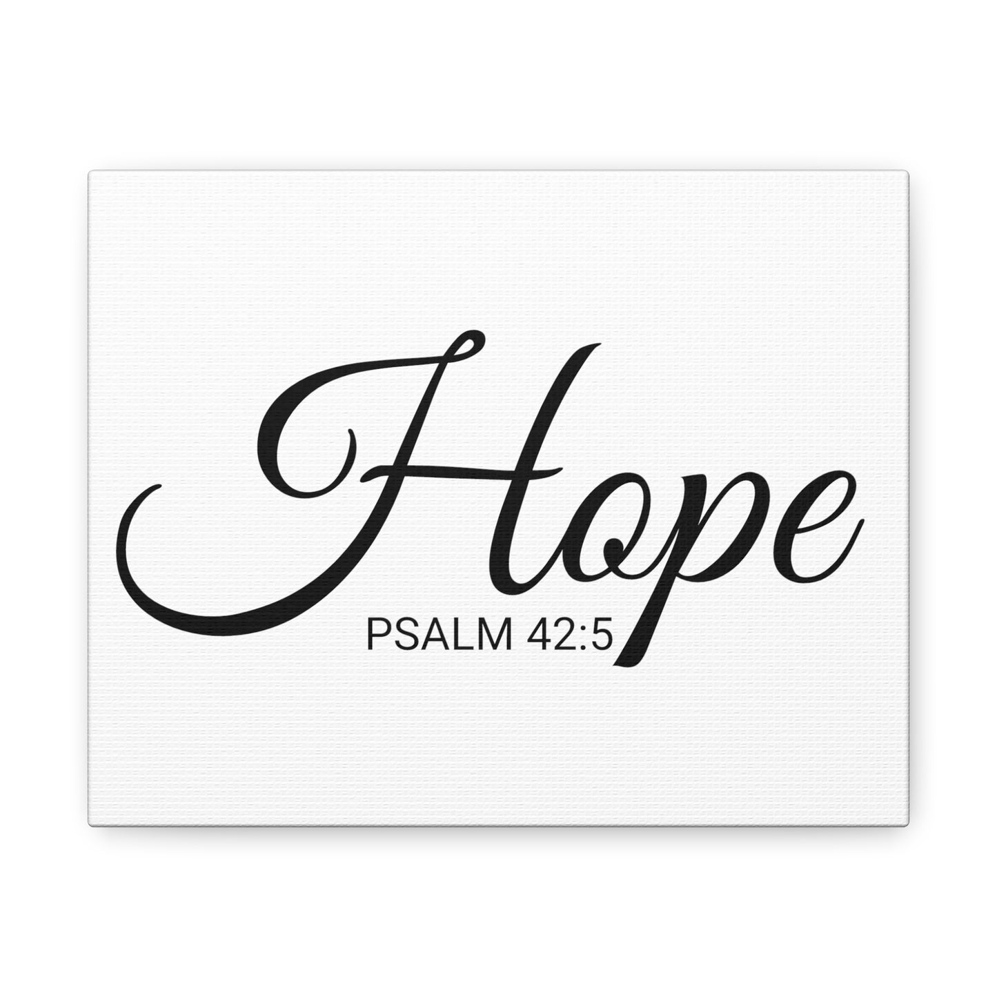 Chrisitan Wall Art "Hope" Verse Psalm 42:5 Ready to Hang Unframed