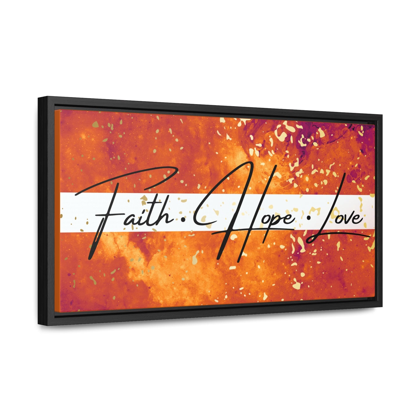 Christian Wall Art: Faith Love Hope (Floating Frame)