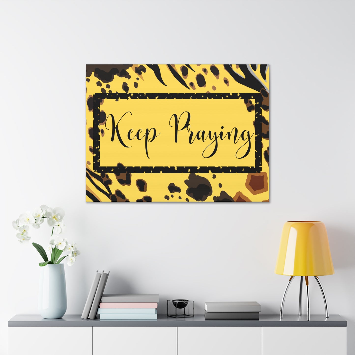 Christian Wall Art: Keep Praying (Wood Frame Ready to Hang)