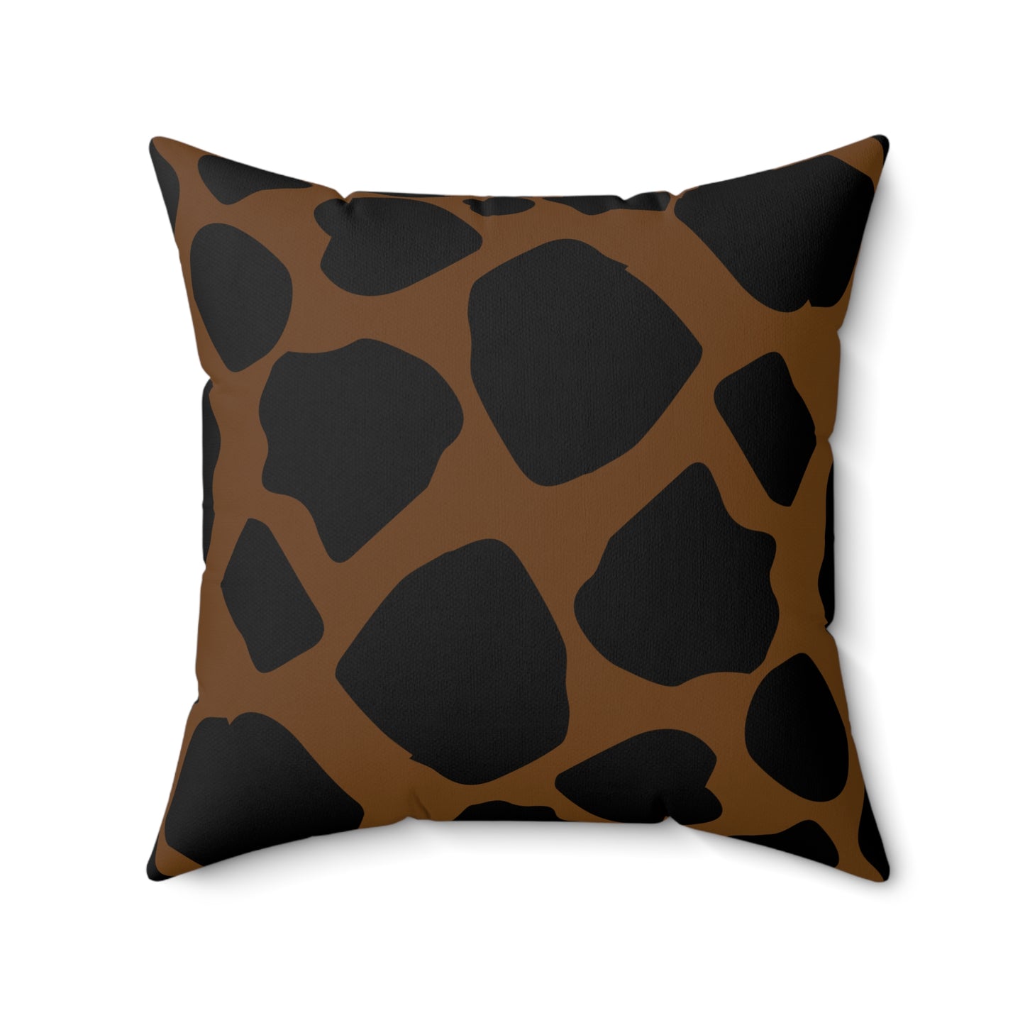 Cow Print Brown Throw Pillow