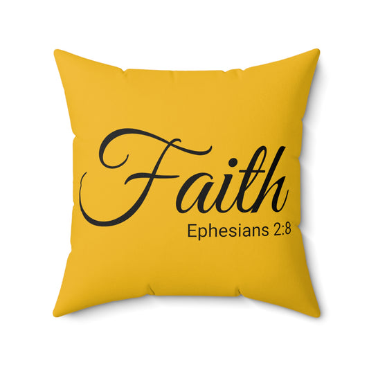 Scripture Faith Ephesians 2:8 Bible Verse Pillow