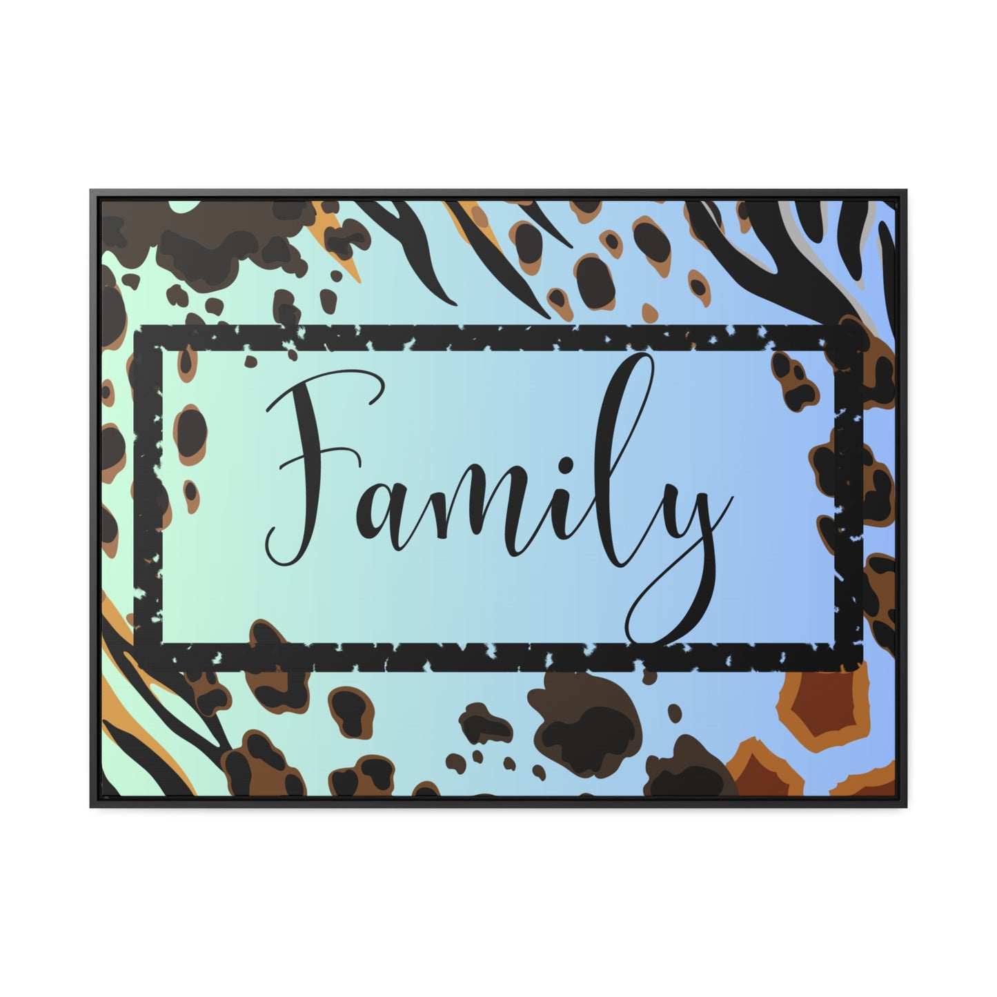 Christian Wall Art: Family (Floating Frame)