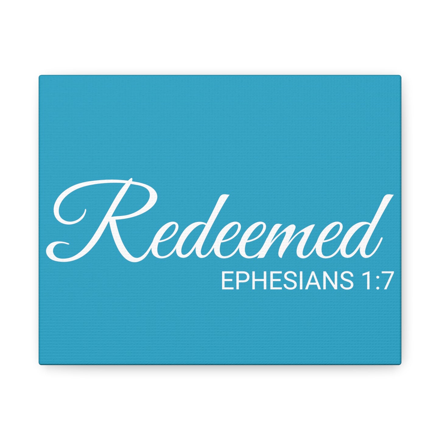 Christian Wall Art "Redeemed" Verse Ephesians 1:7 Ready to Hang Unframed