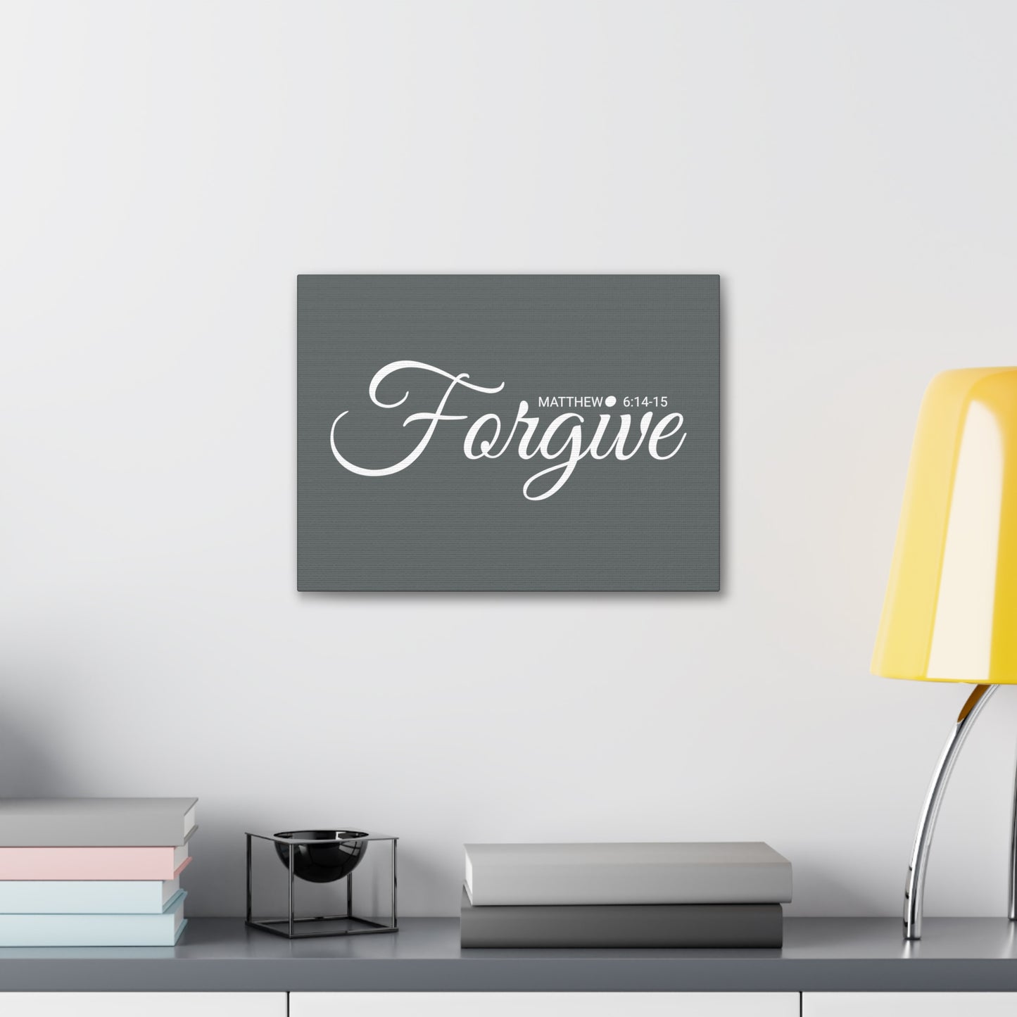 Christian Wall Art "Forgive" Verse Matthew 6:14-15 Ready to Hang Unframed