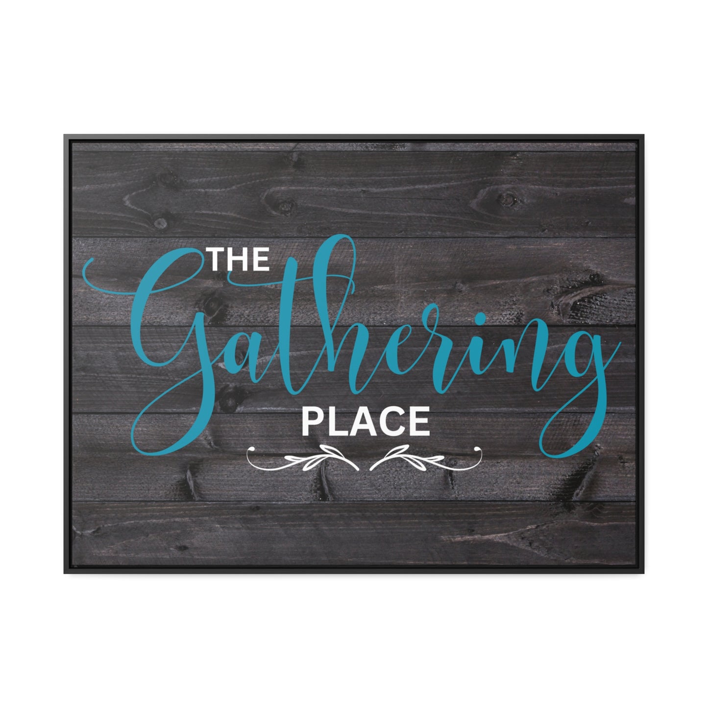 Christian Wall Art: The Gathering Place (Floating Frame)