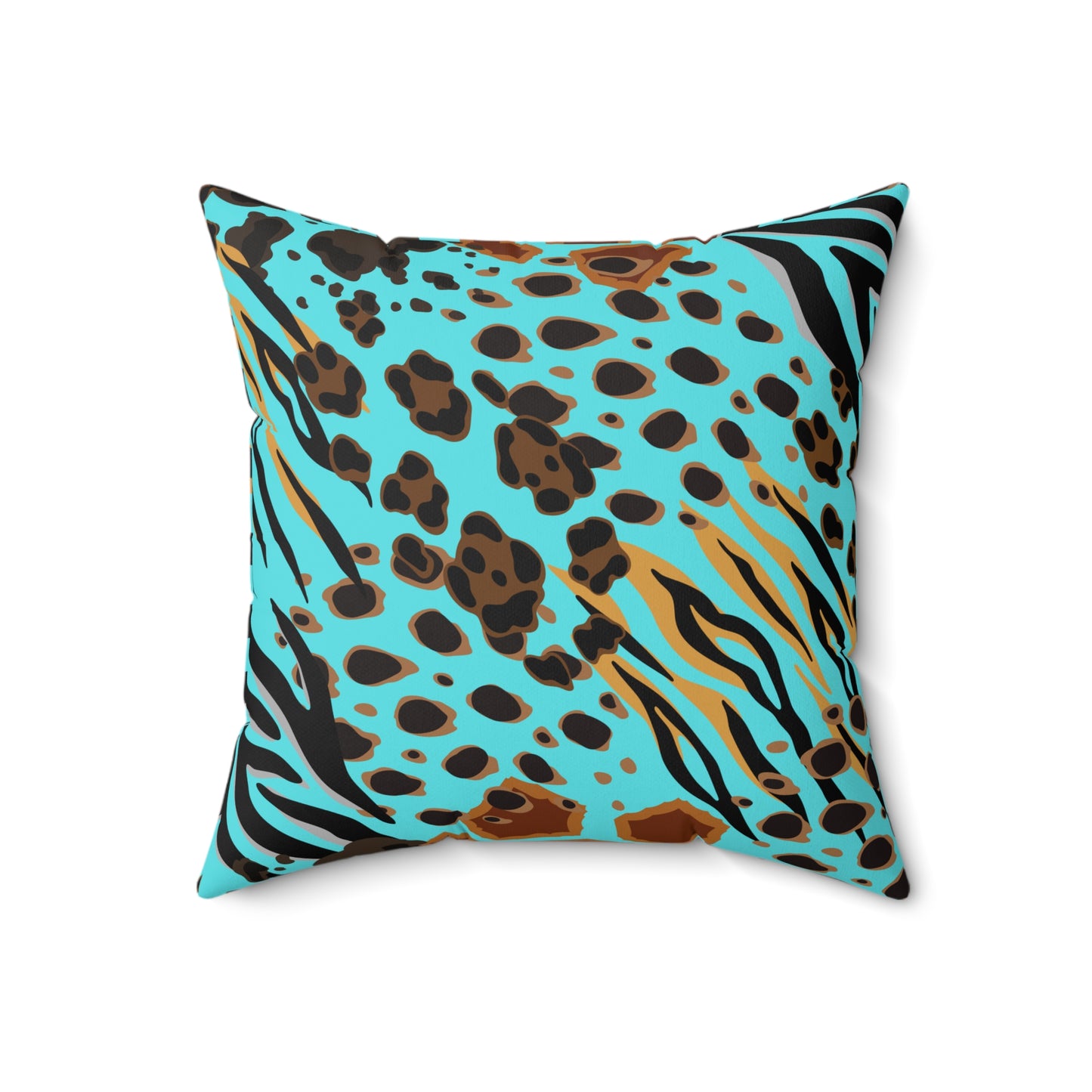 Animal Print Turquoise Pillow