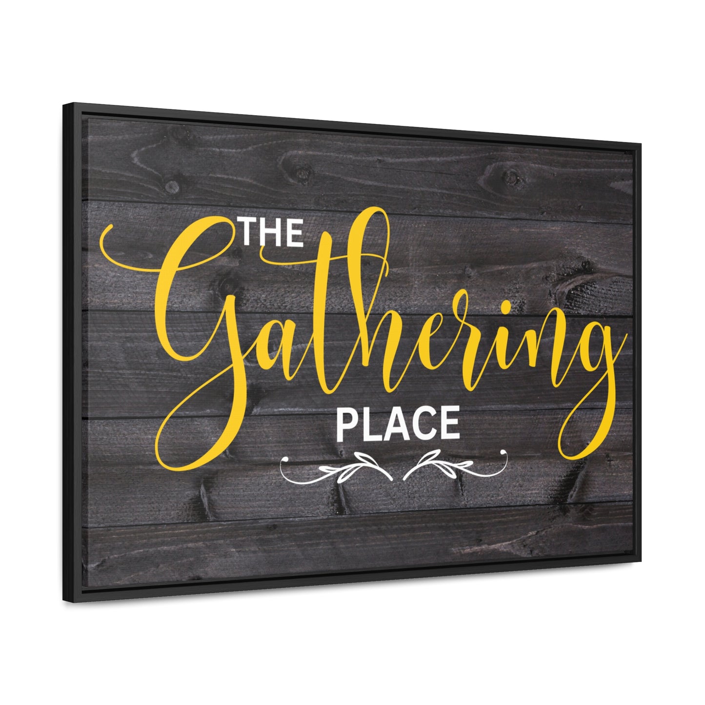 Christian Wall Art: The Gathering Place (Floating Frame)