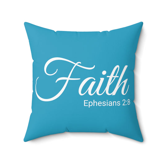 Scripture Faith Ephesians 2:8 Bible Verse Pillow