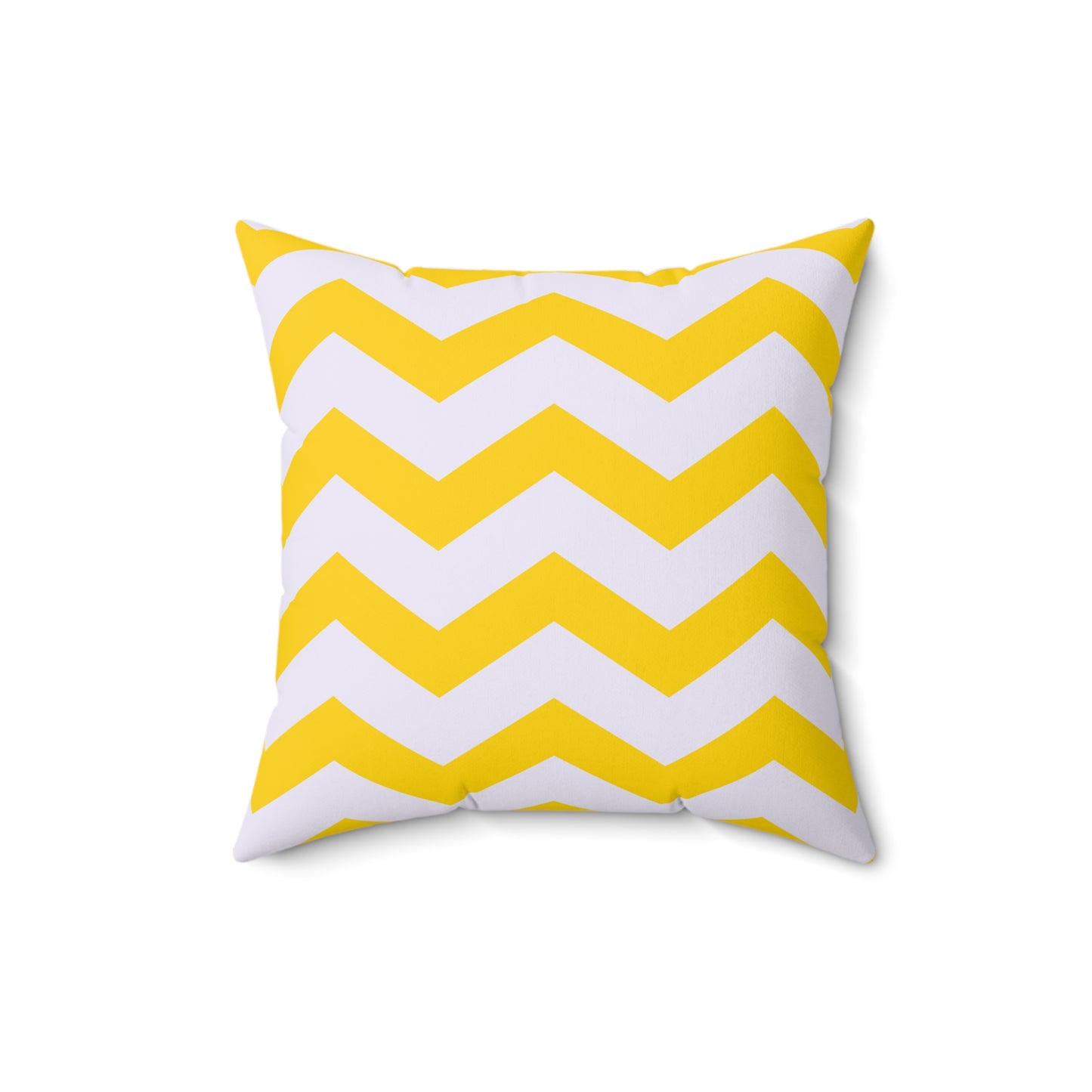 Chevron Yellow and White Throw Pillow