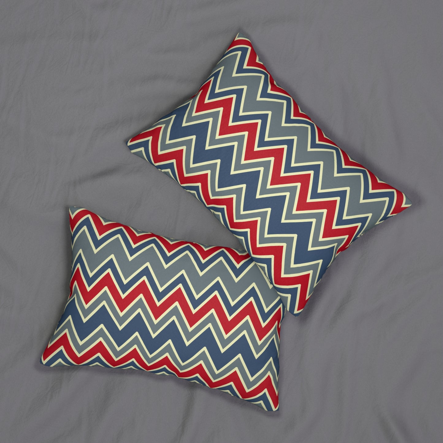 Almohada decorativa en zigzag multicolor 