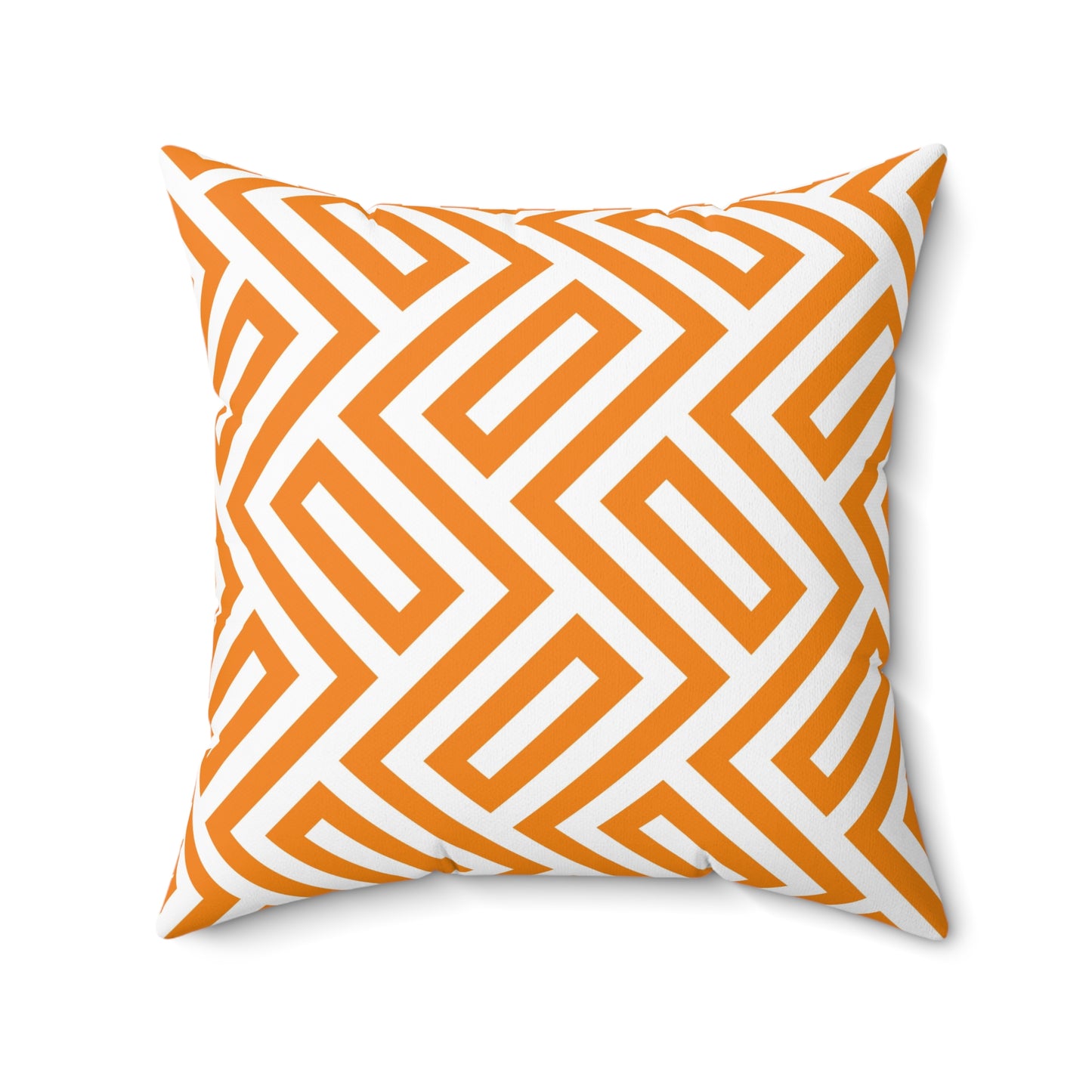 Burnt Orange Geometric Throw Pillow