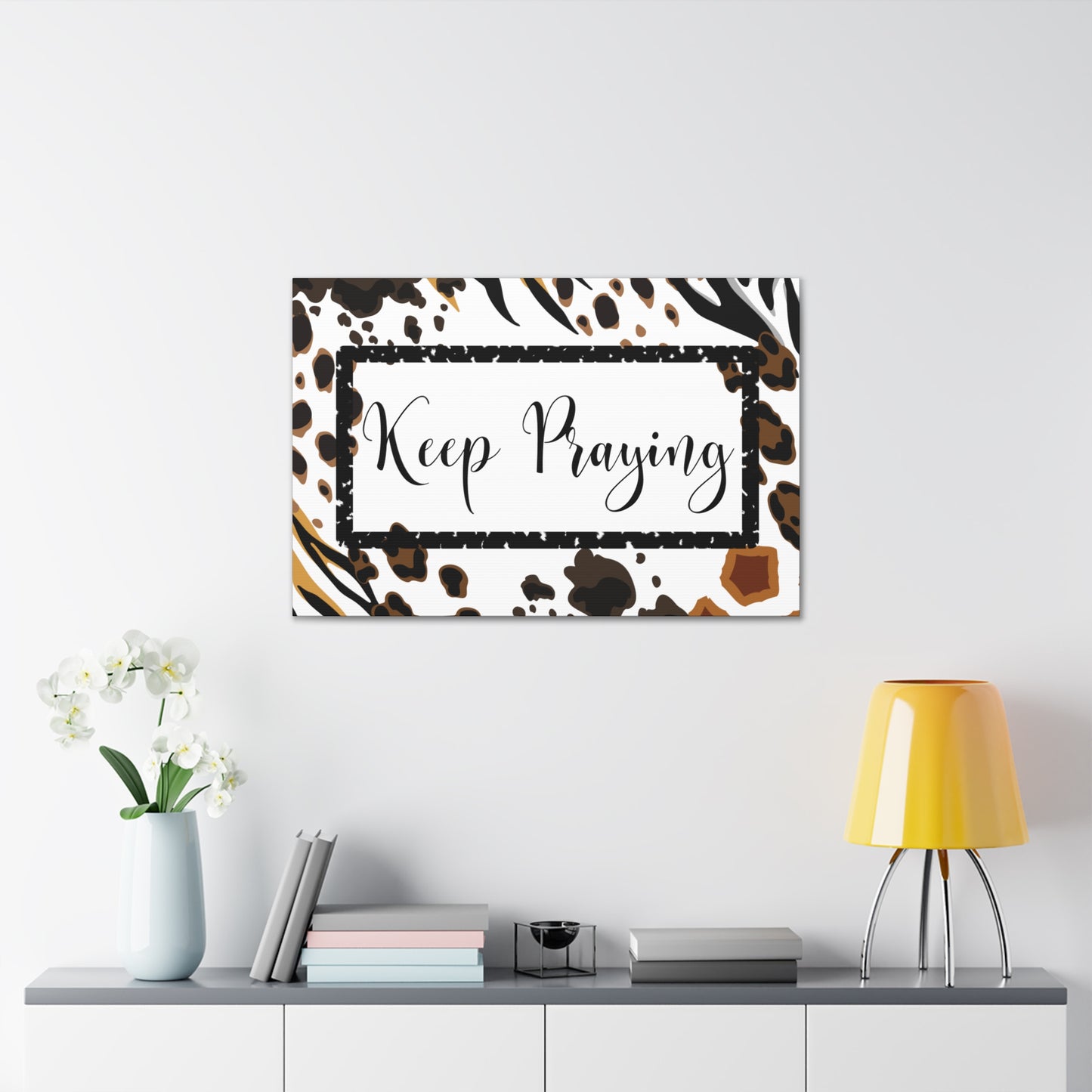 Christian Wall Art: Keep Praying (Wood Frame Ready to Hang)