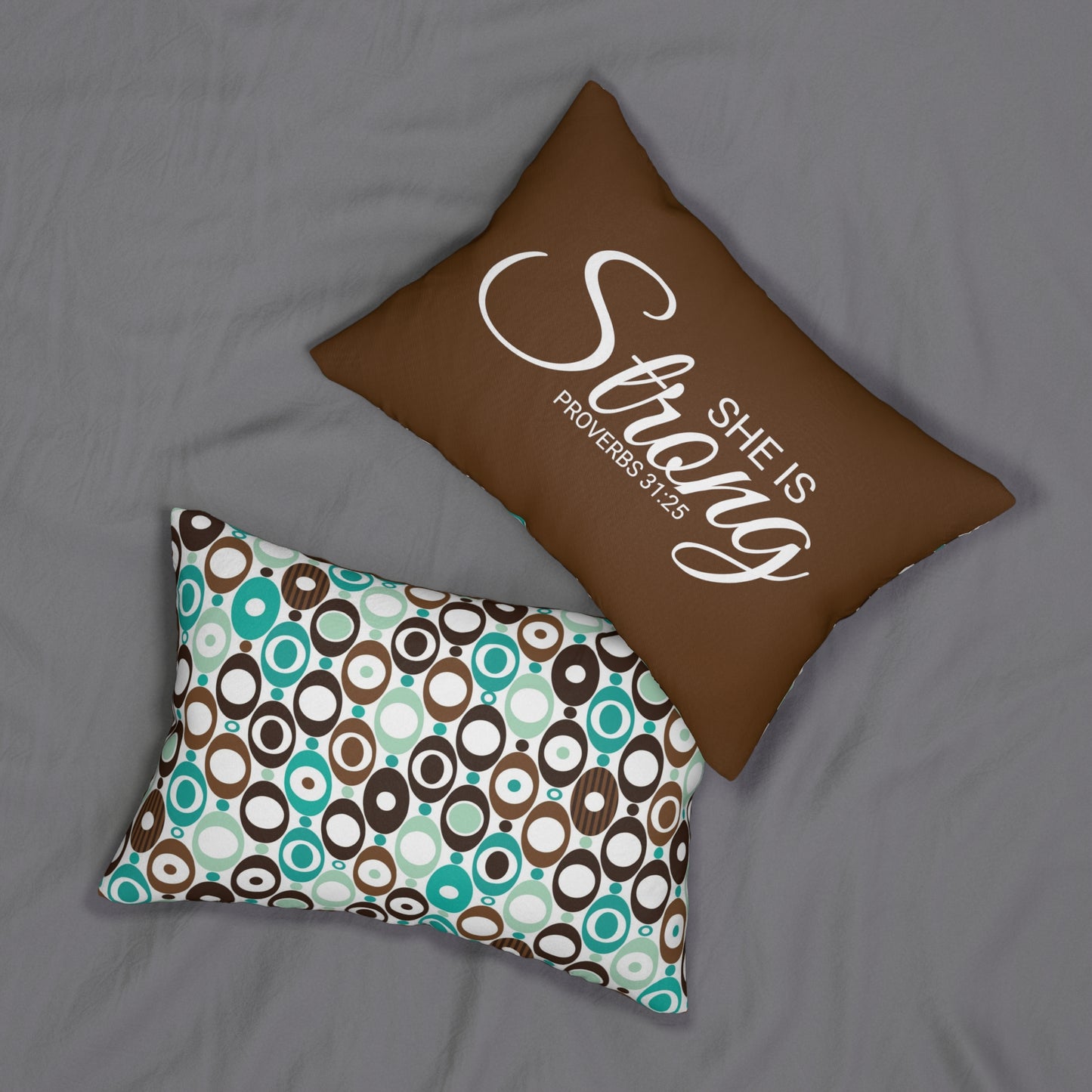 Scripture She is Strong Proverbs 31:25 Bible Verse Pillow