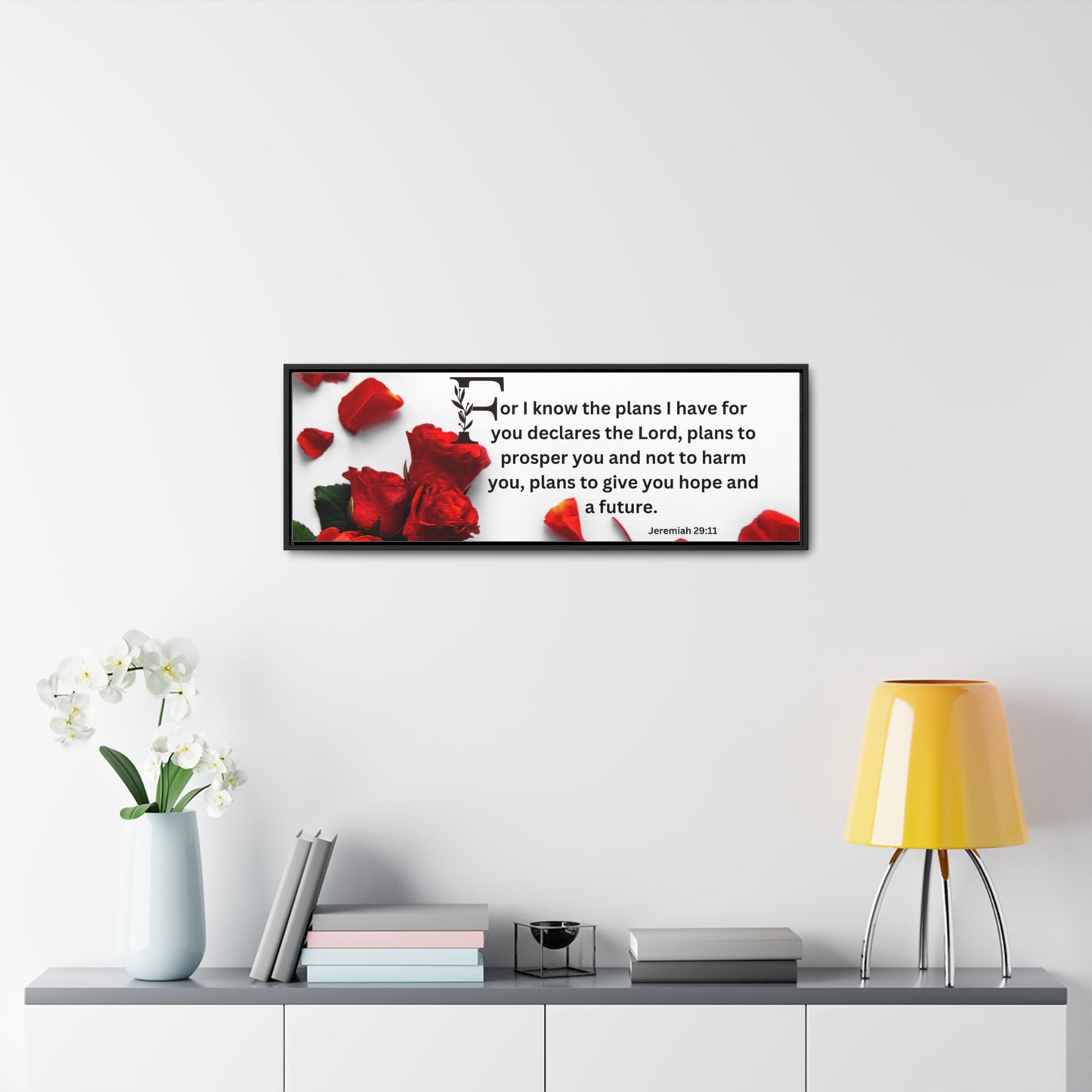 Christian Wall Art: Scripture Jeremiah 29:11 (Floating Frame)