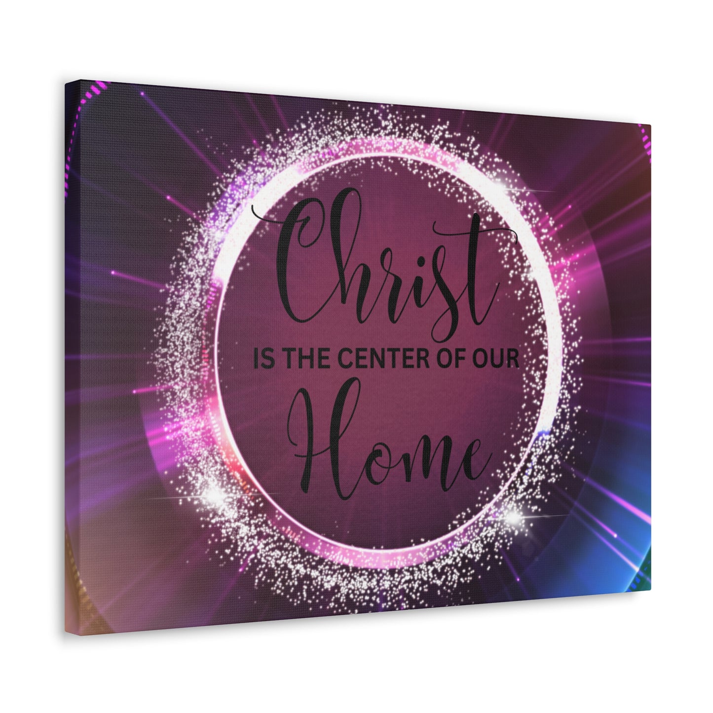 Christian Wall Art: Christ Is the Center of Our Home (Wood Frame Ready To Hang)