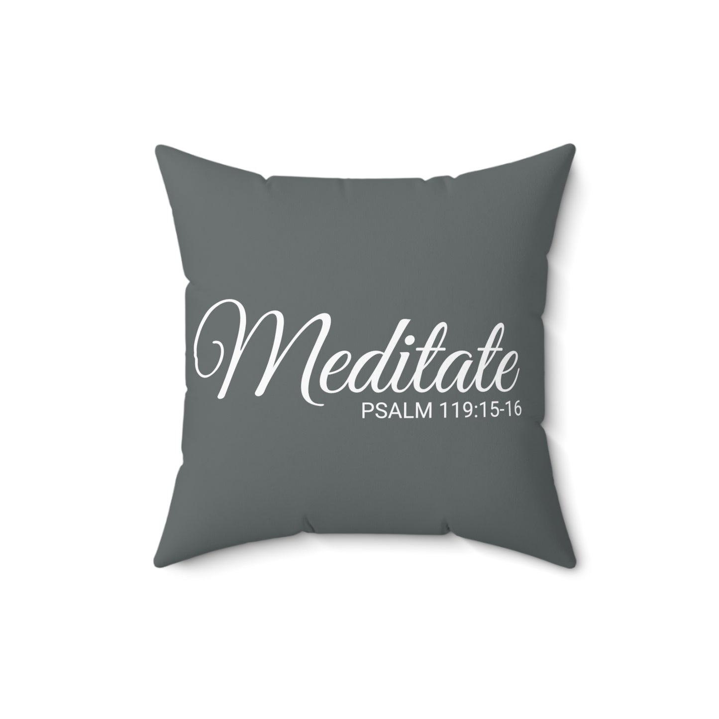 Scripture Meditate Psalm 119:15-16 Bible Verse Pillow