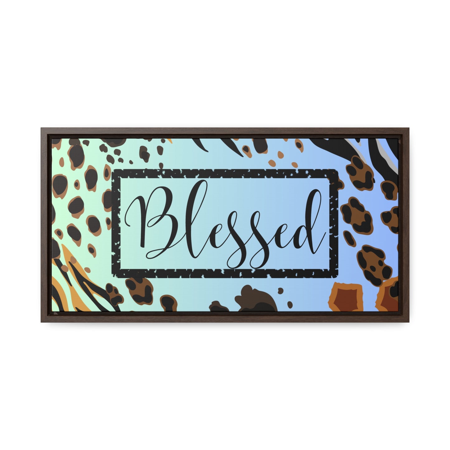 Christian Wall Art: Blessed (Floating Frame)