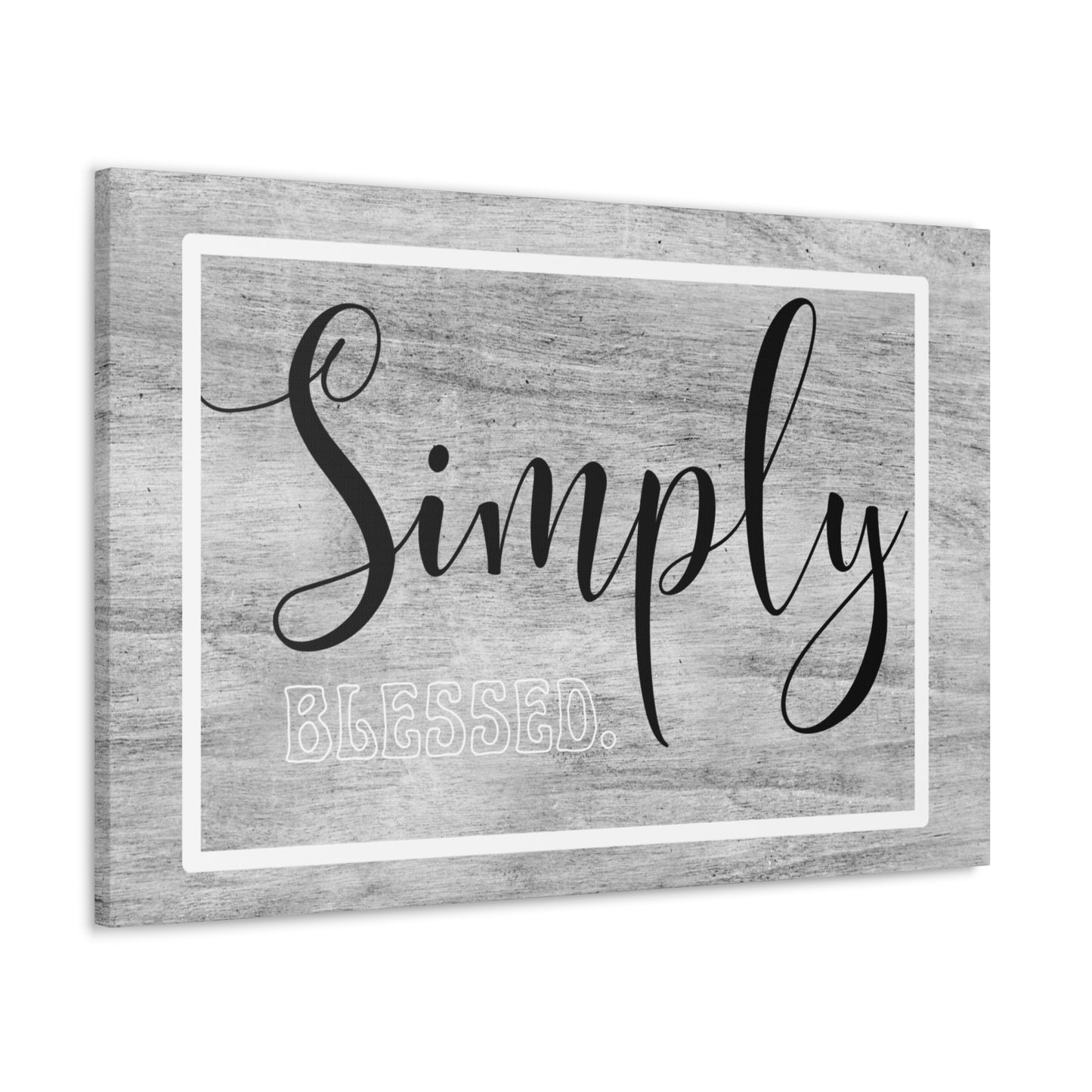 Christian Wall Art: Simply Blessed (Wood Frame Ready to Hang)