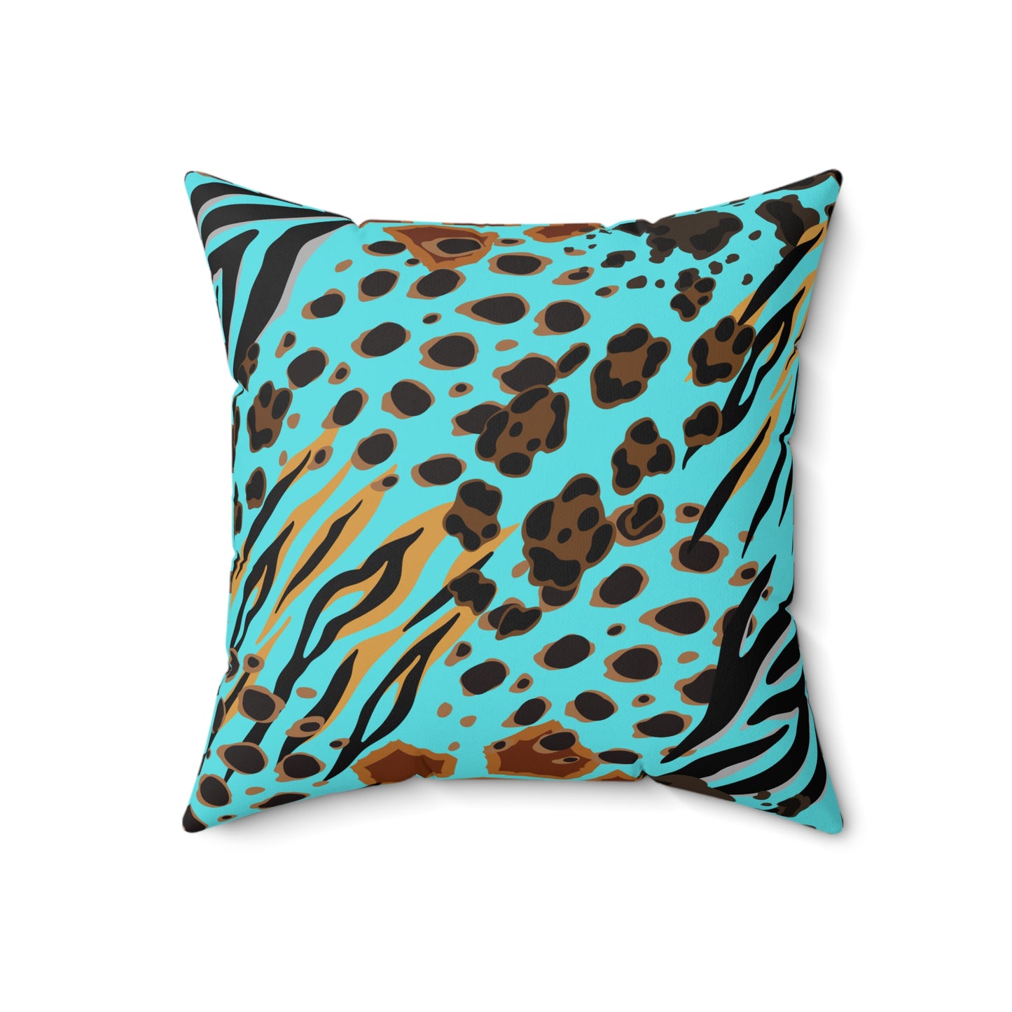 Animal Print (Dual) Turquoise Throw Pillow