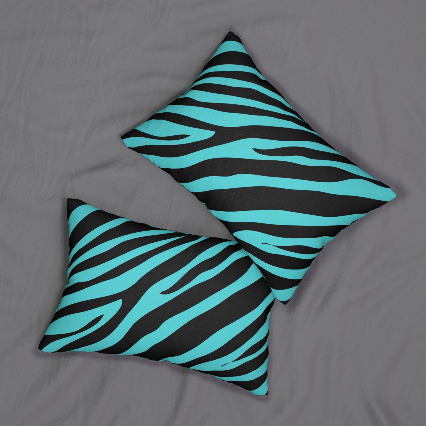 Leopard Print Turquoise Accent Pillow