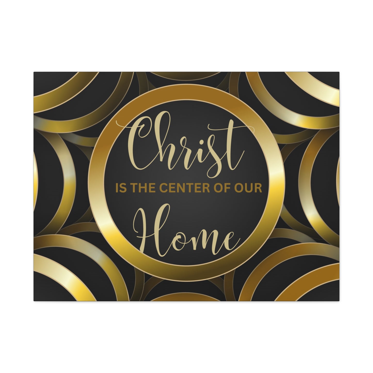 Christian Wall Art: Christ Is the Center of Our Home (Wood Frame Ready to Hang)